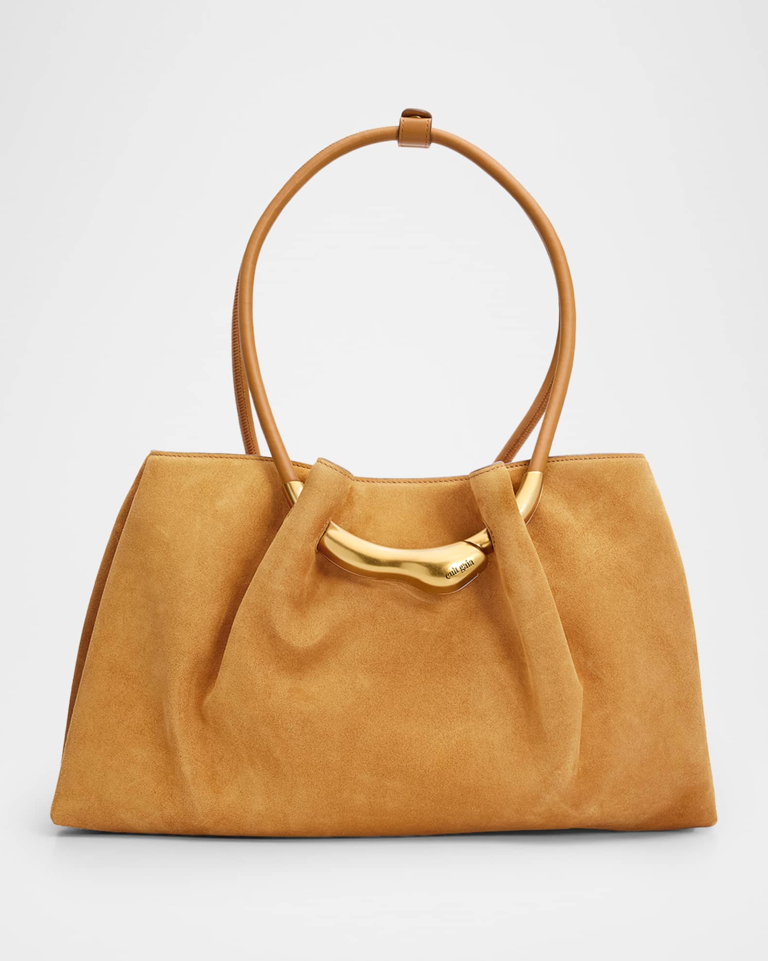 ホルターカットプルオーバー Cult Gaia Asa Pleated Suede Satchel Shoulder Bag | Neiman Marcus