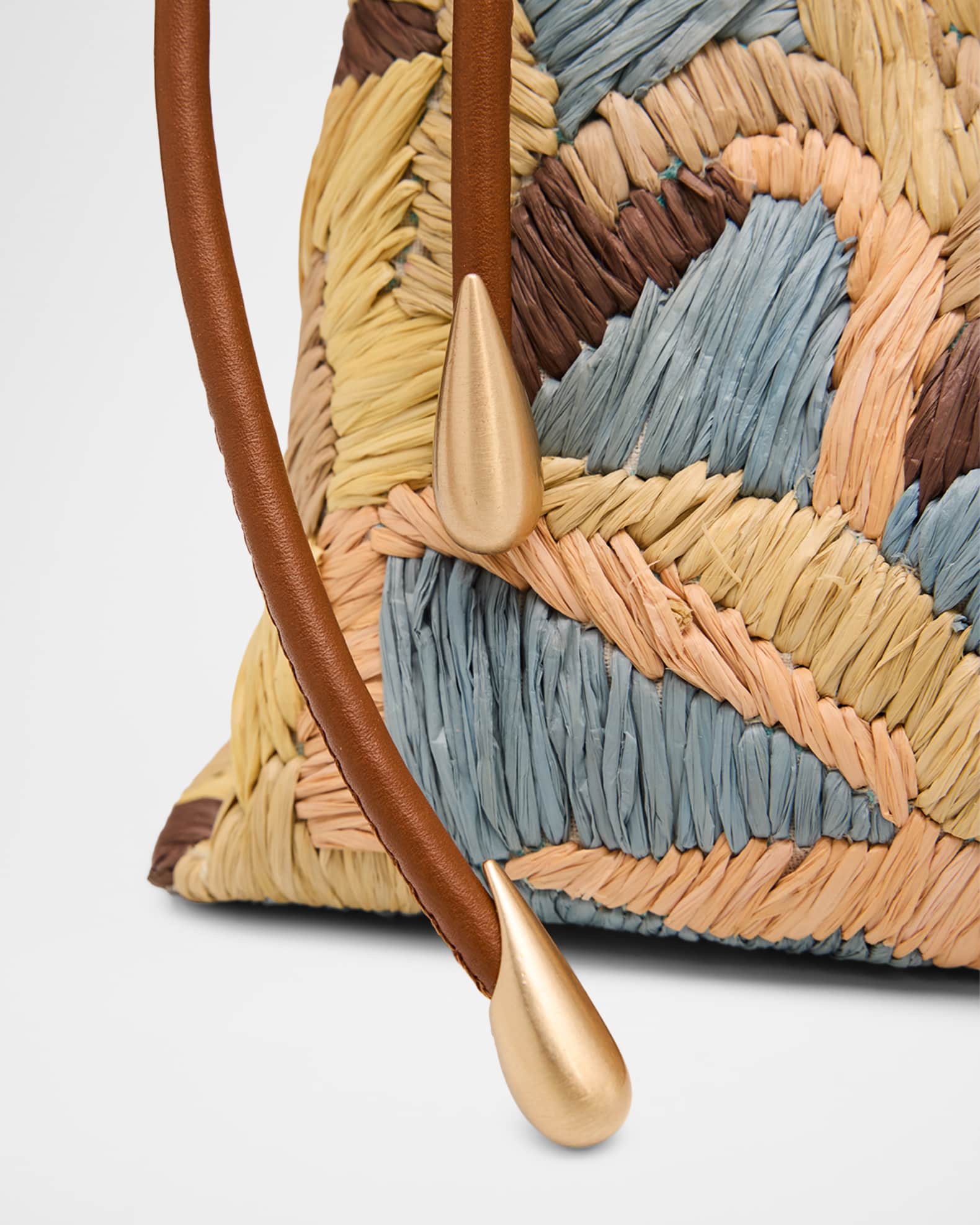 Cult Gaia Osa Braided-Strap Raffia Shoulder Bag | Neiman Marcus