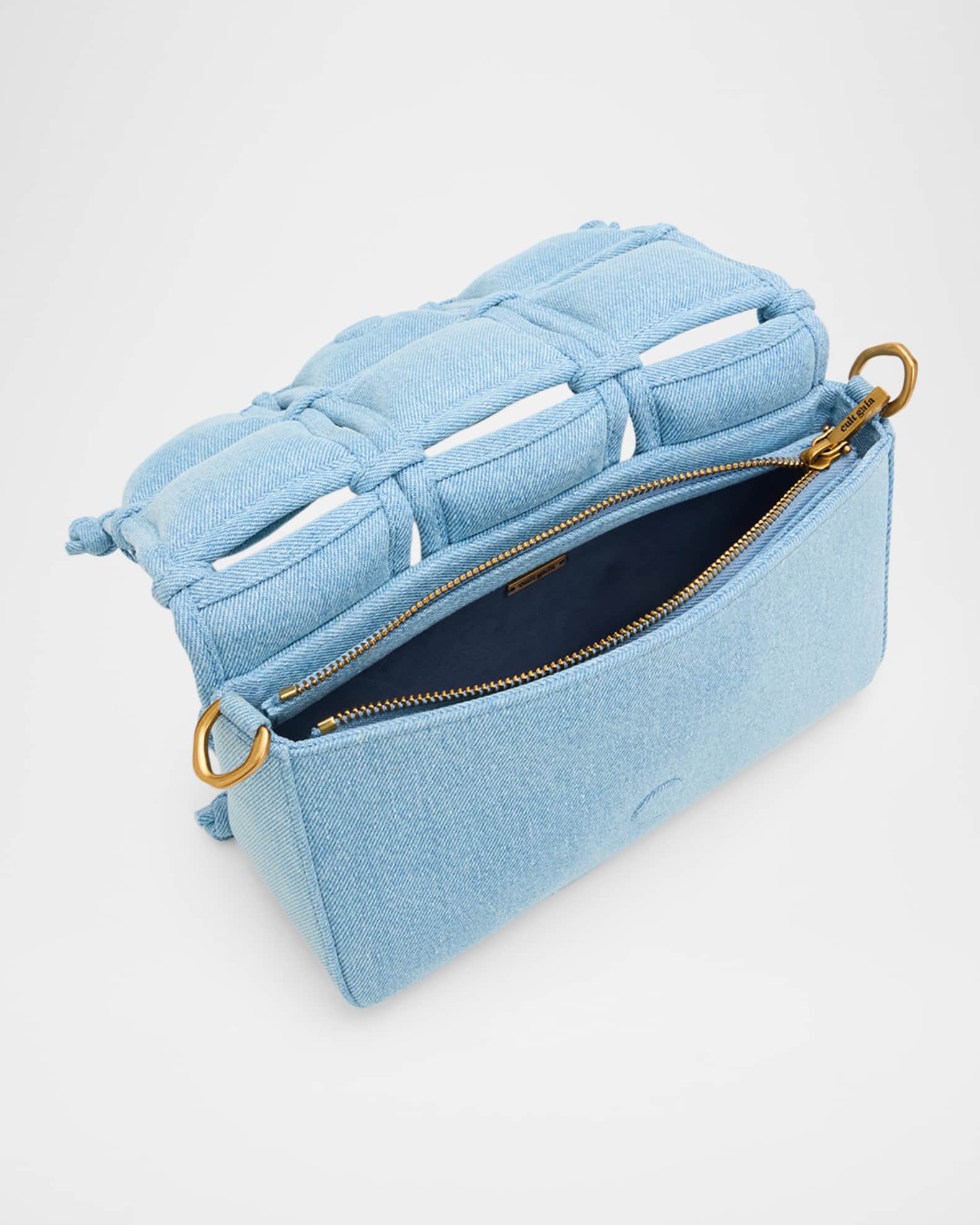 Cult Gaia Puff Cotton Denim Crossbody Bag | Neiman Marcus
