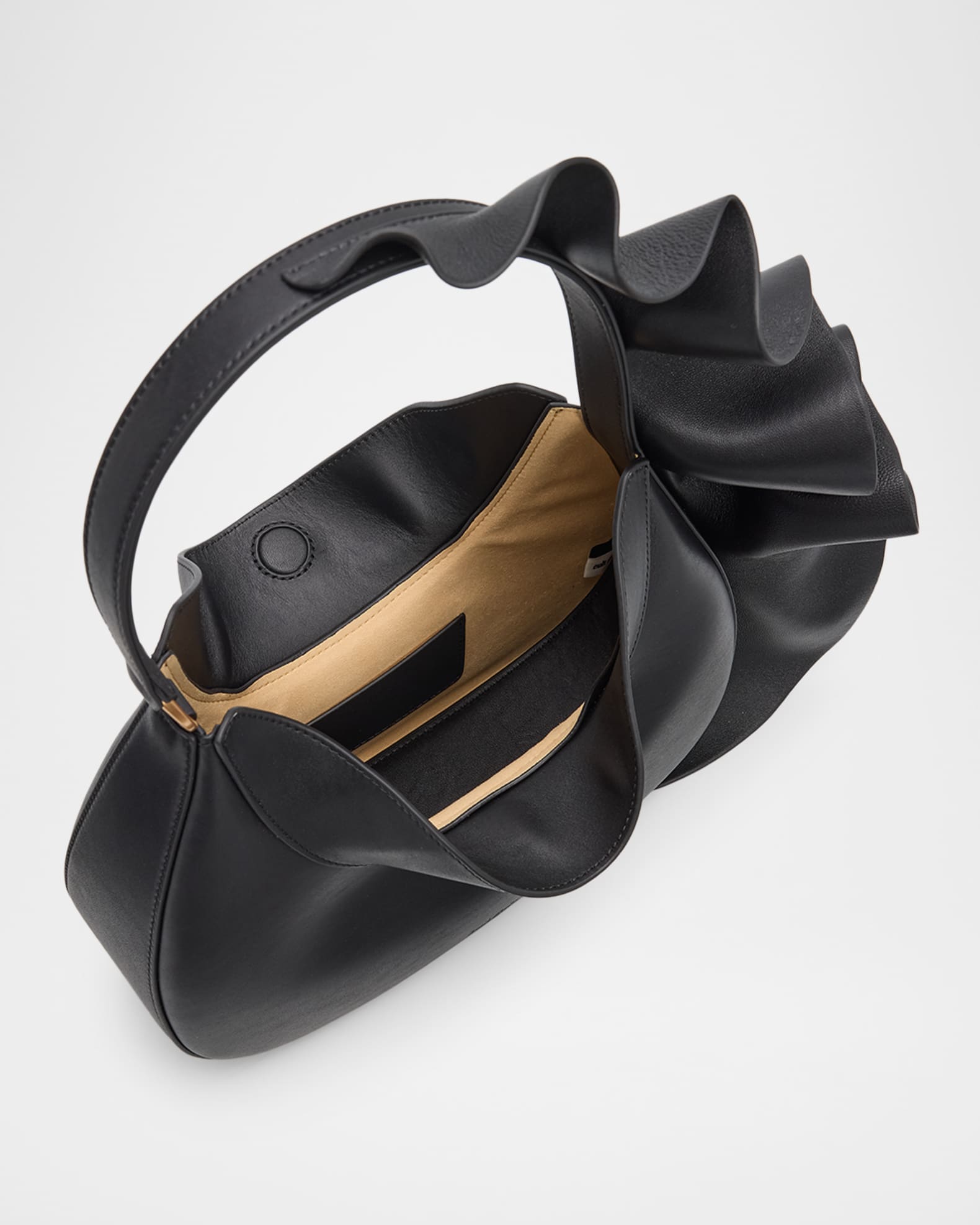 Cult Gaia Zoella Ruffle Leather Shoulder Bag | Neiman Marcus