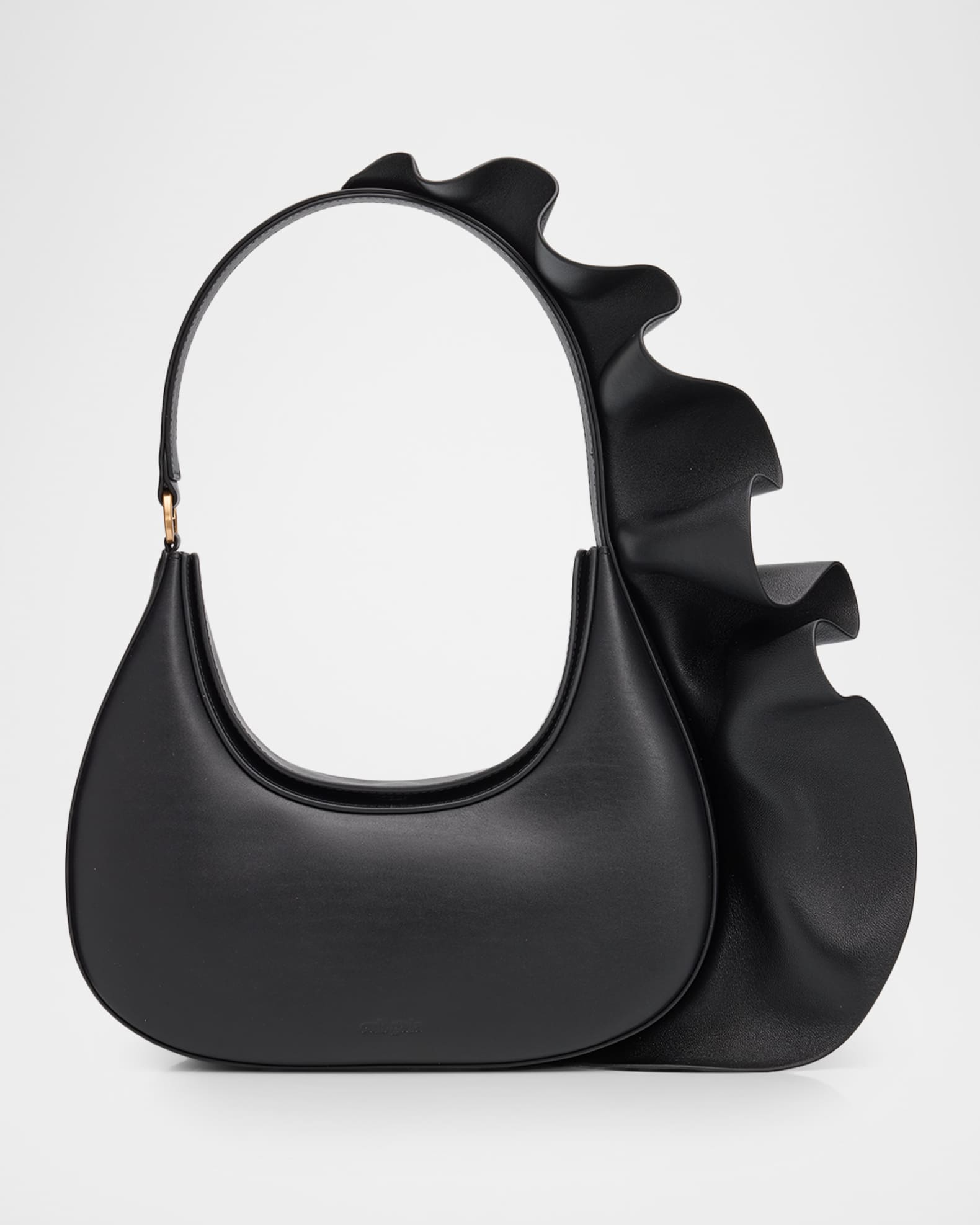 Cult Gaia Zoella Ruffle Leather Shoulder Bag | Neiman Marcus