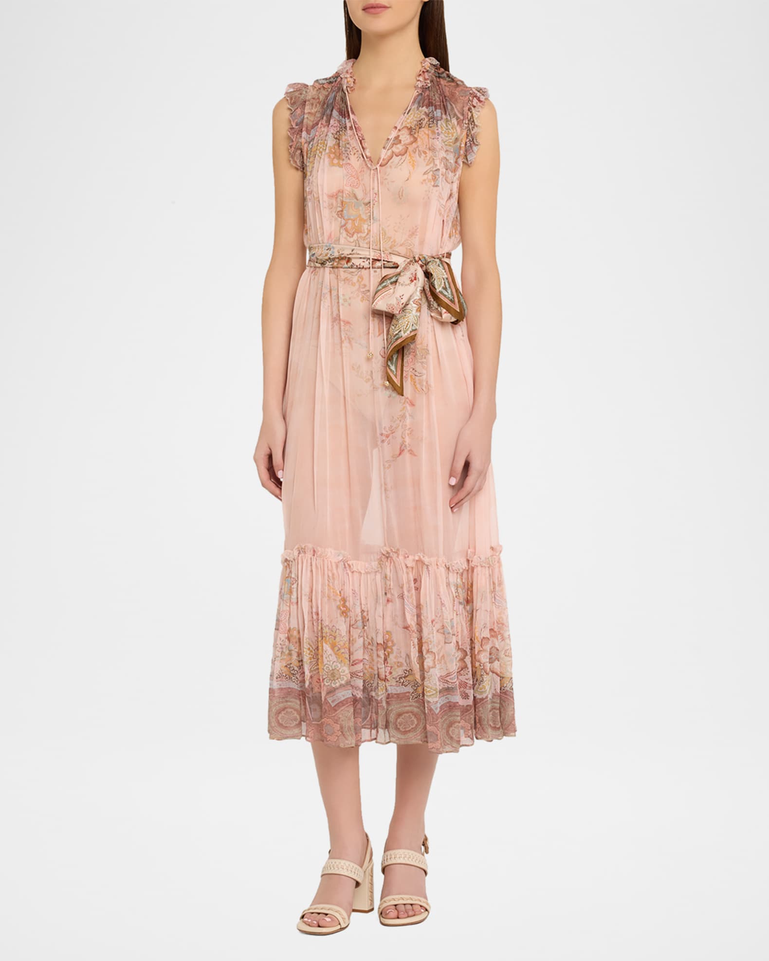 zimmermann golden flutter dress Zimmermann Golden Flutter Dress (For Hire) – EKOLUV main image 1
