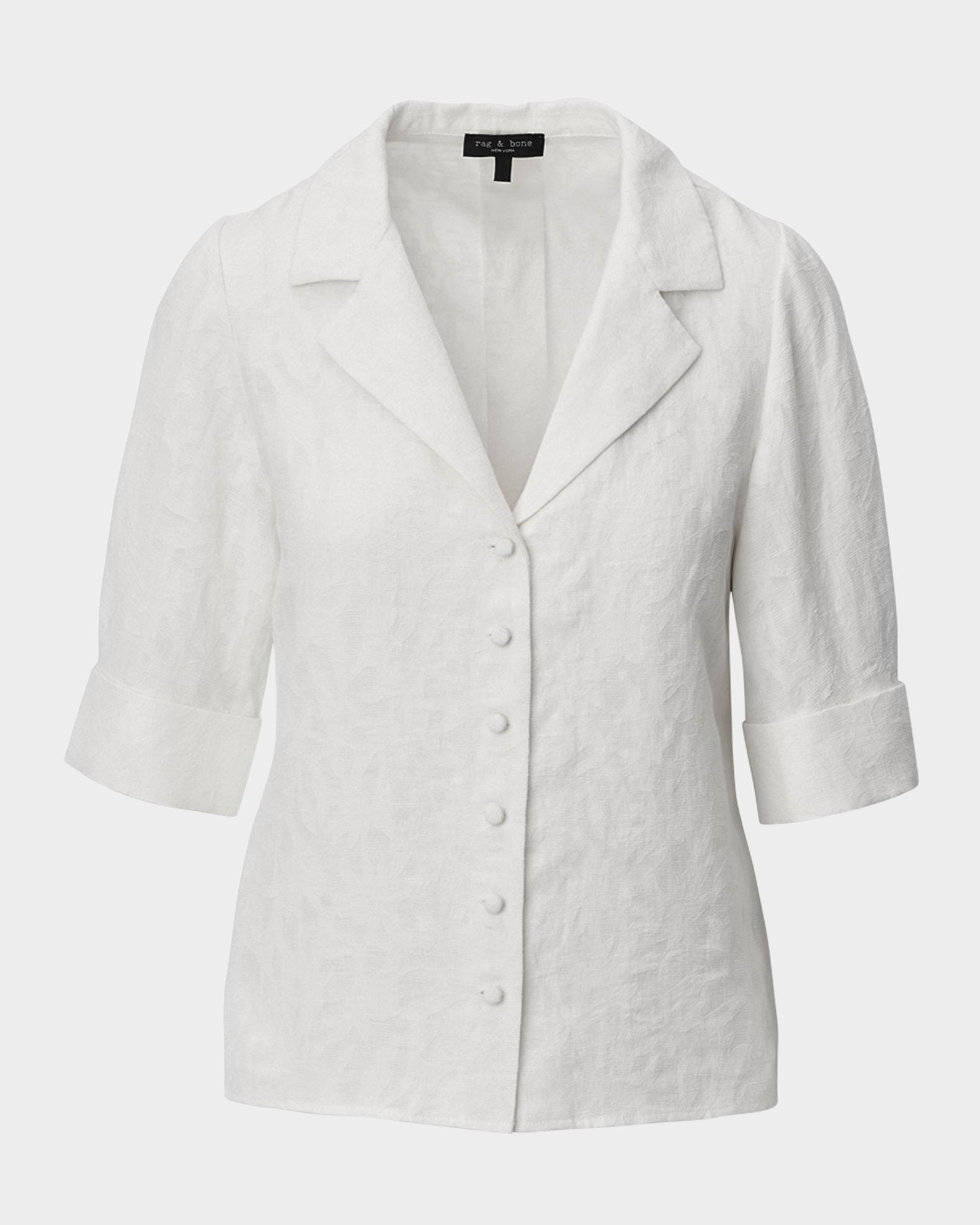 rag & bone Carmella Puff-Sleeve Blouse | Neiman Marcus
