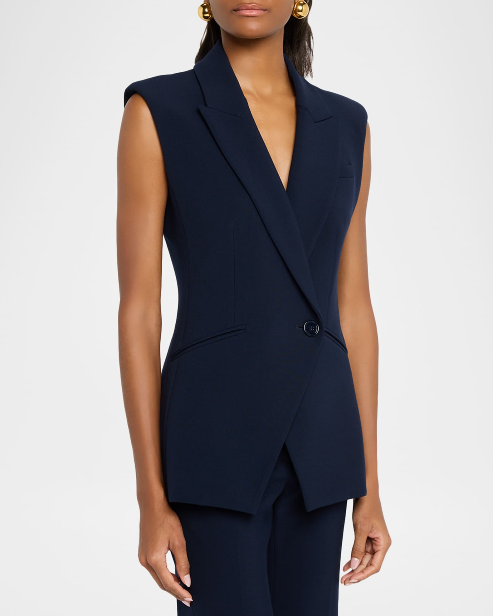 Veronica Beard Ciel Tailored Vest | Neiman Marcus