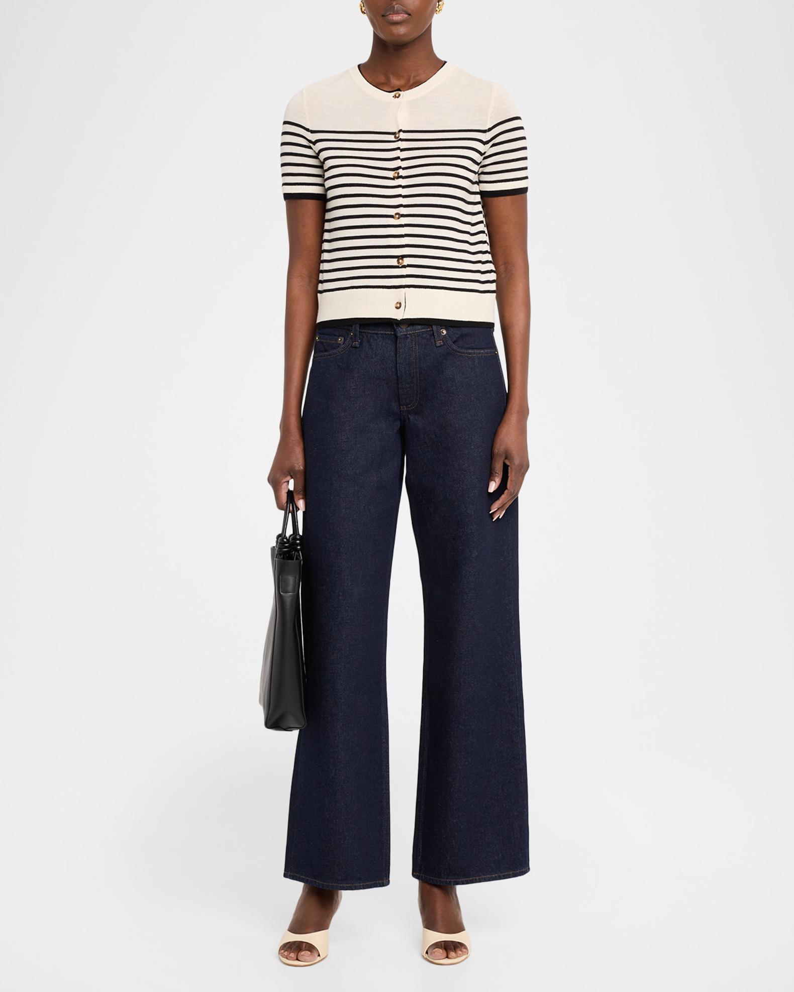 rag & bone Anne Short-Sleeve Wool Cardigan | Neiman Marcus