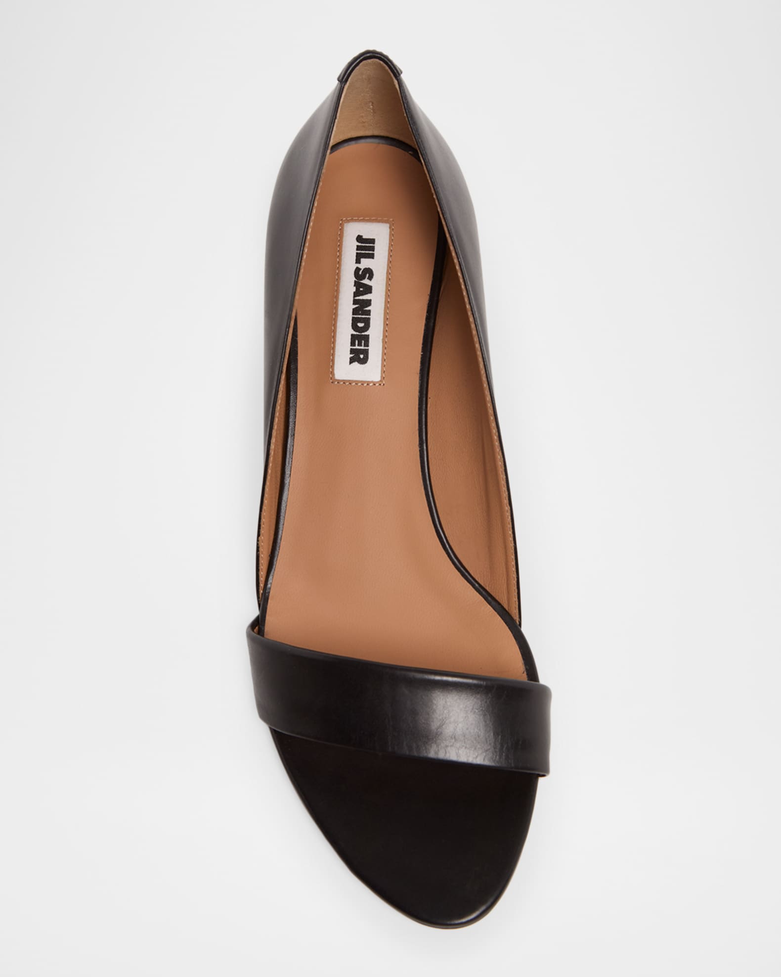 Jil Sander 35mm Leather Wedge Sandals | Neiman Marcus