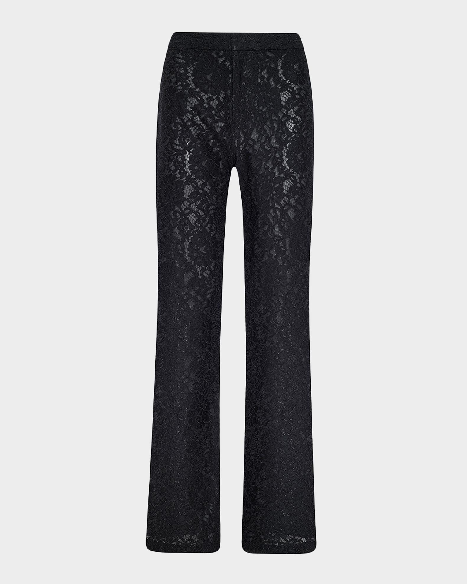L'AGENCE Livvy Lace Straight-Leg Trousers | Neiman Marcus