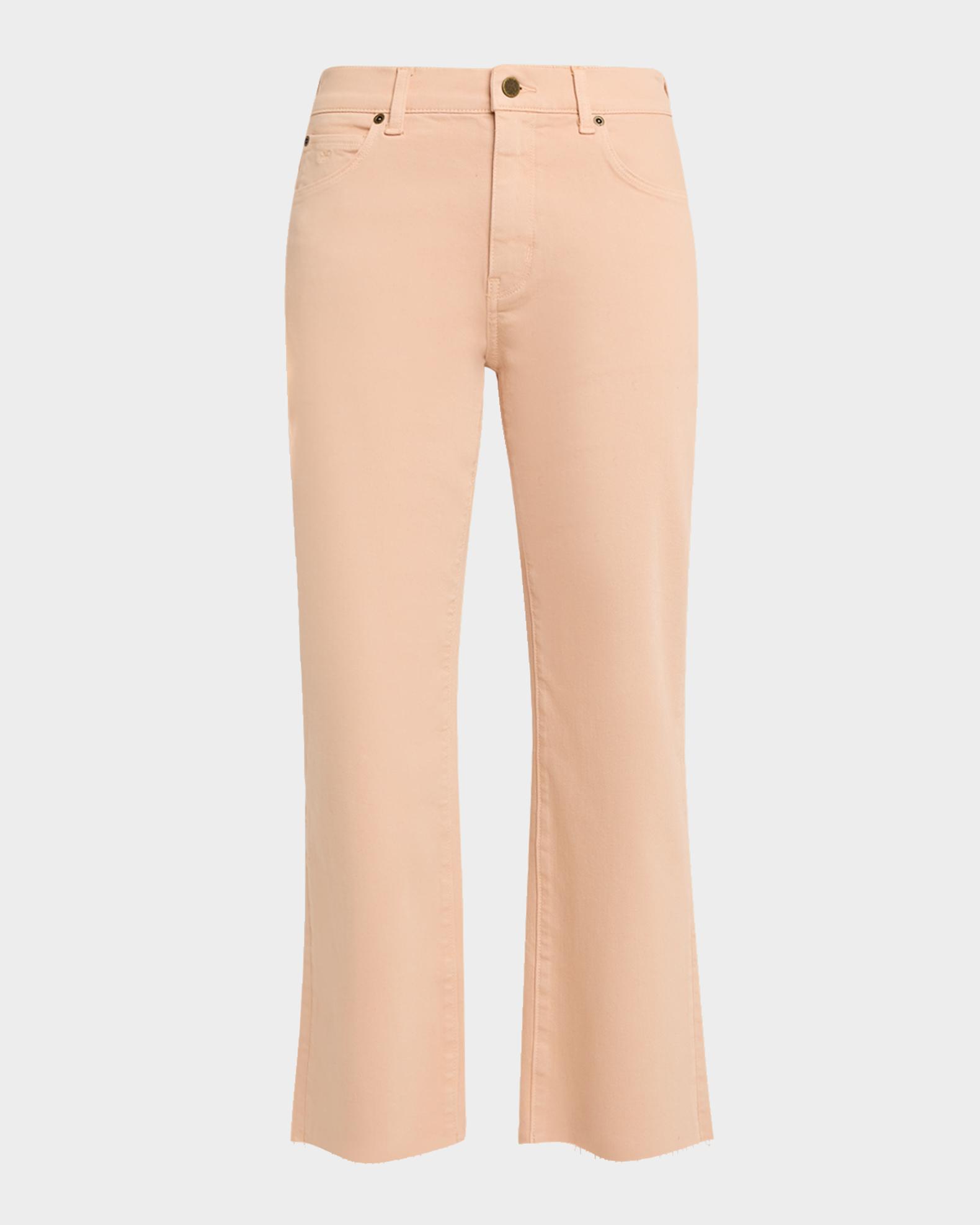 Kobi Halperin Mika Flare-Leg Raw Hem Crop Pants | Neiman Marcus