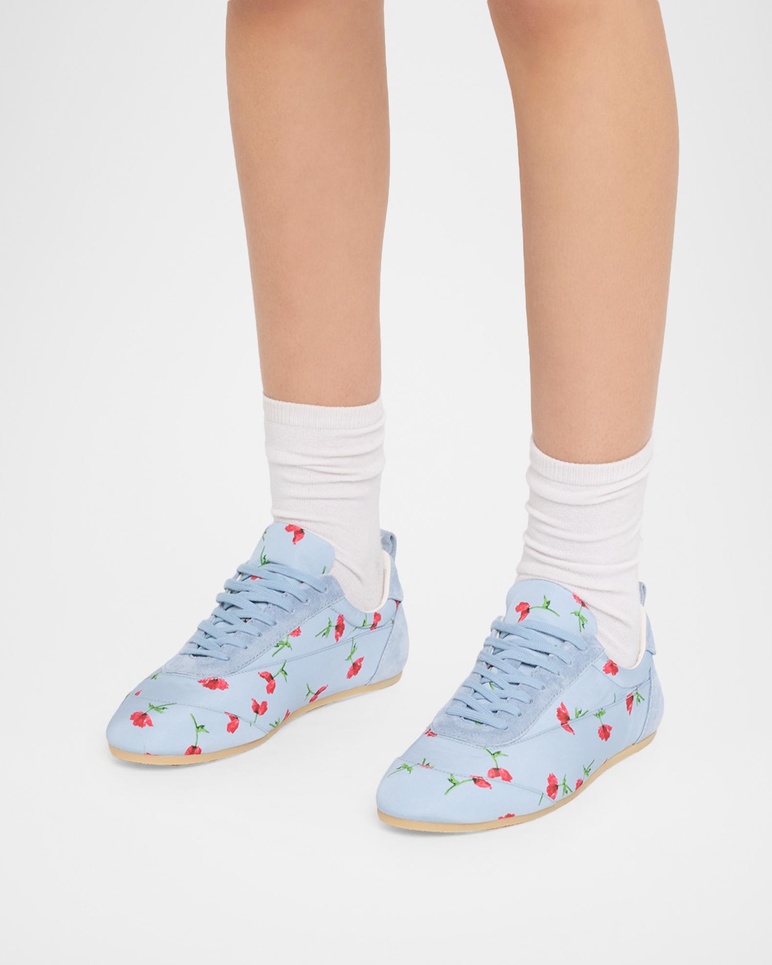 Jil Sander Etage Floral-Printed Low-Top Sneakers | Neiman Marcus