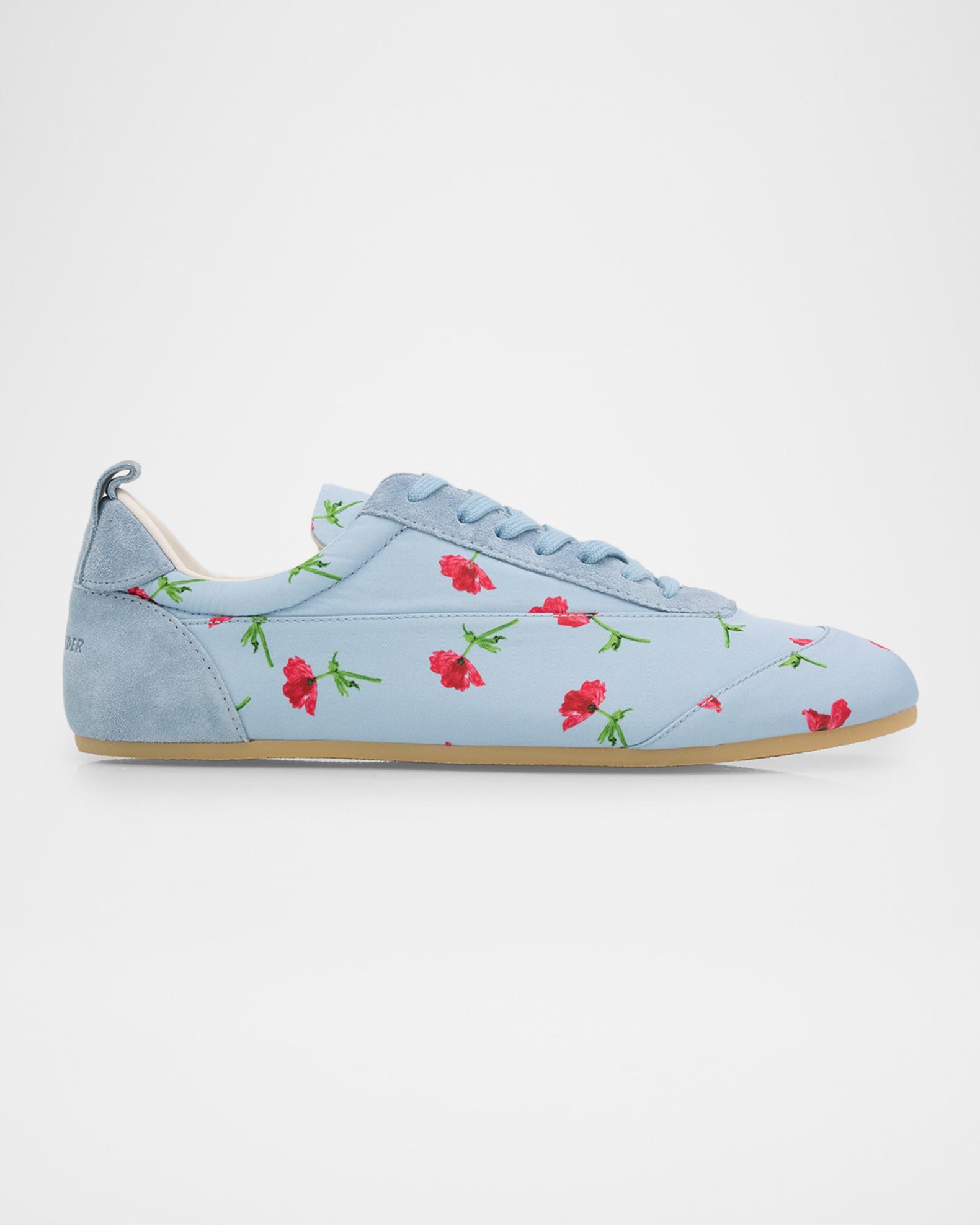 Jil Sander Etage Floral-Printed Low-Top Sneakers | Neiman Marcus