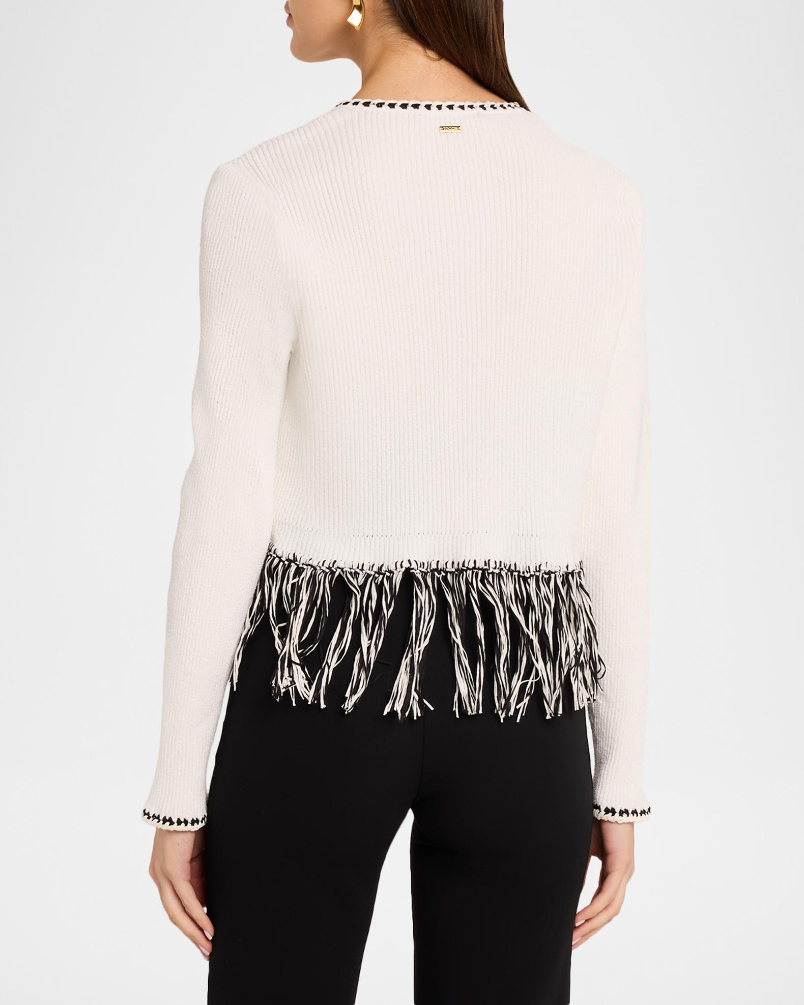 Toccin Monroe Fringe-Trim Cardigan | Neiman Marcus