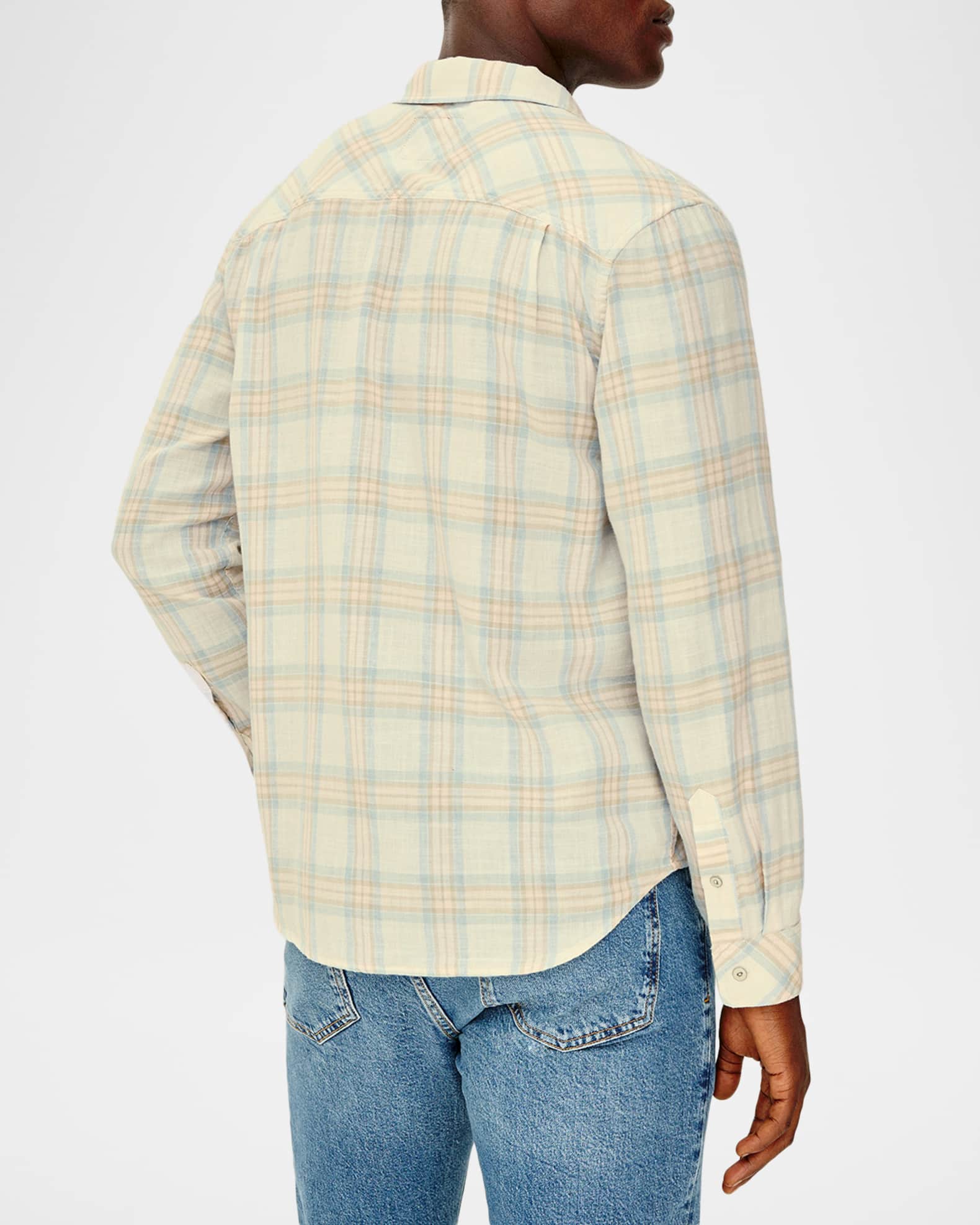 rails dress shirt | Knox - White | Premium Linen | Size XL A classic shirt featuring a single patch pocket at chest Rails Men's Corrin Short-Sleeve Shirt