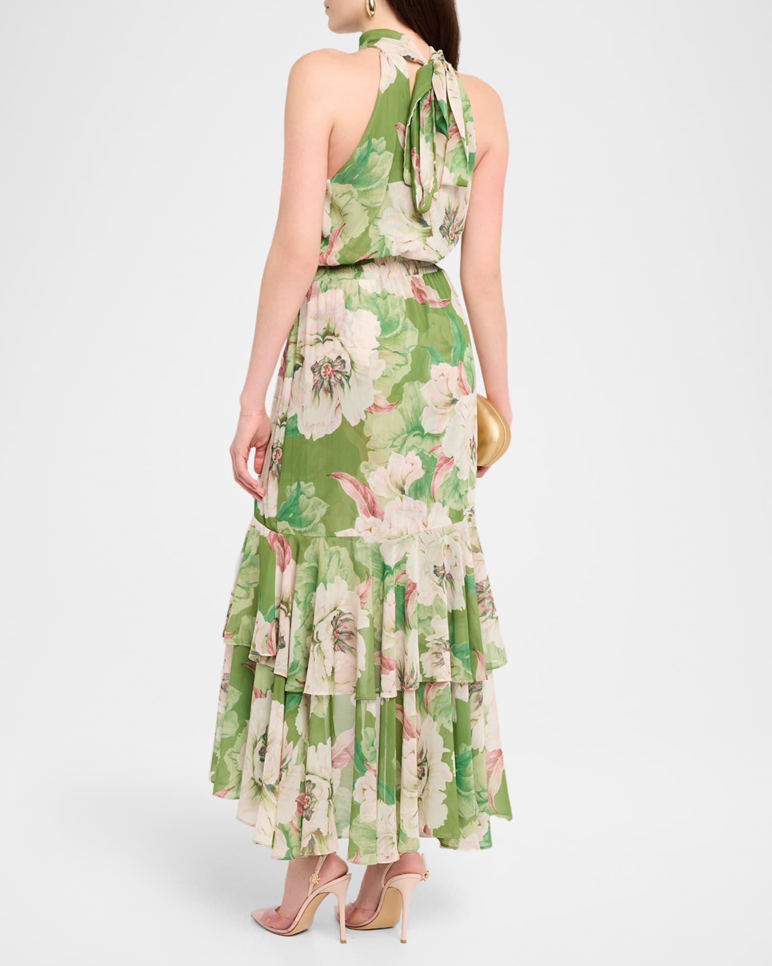 MISA Los Angeles Aneva Halter High-Low Dress | Neiman Marcus