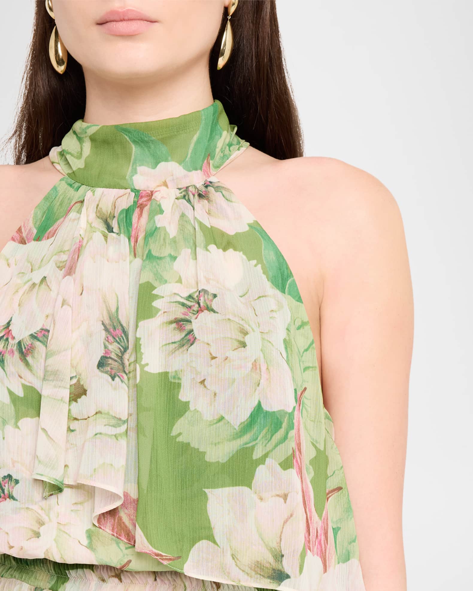 MISA Los Angeles Aneva Halter High-Low Dress | Neiman Marcus