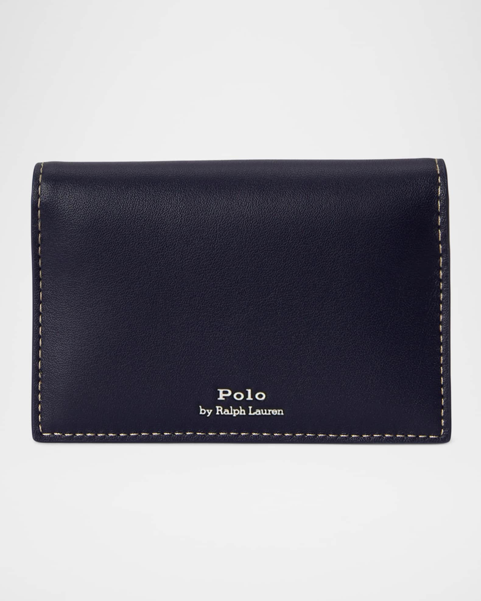 Polo Ralph Lauren Polo Bear Leather Bifold Card Case | Neiman Marcus
