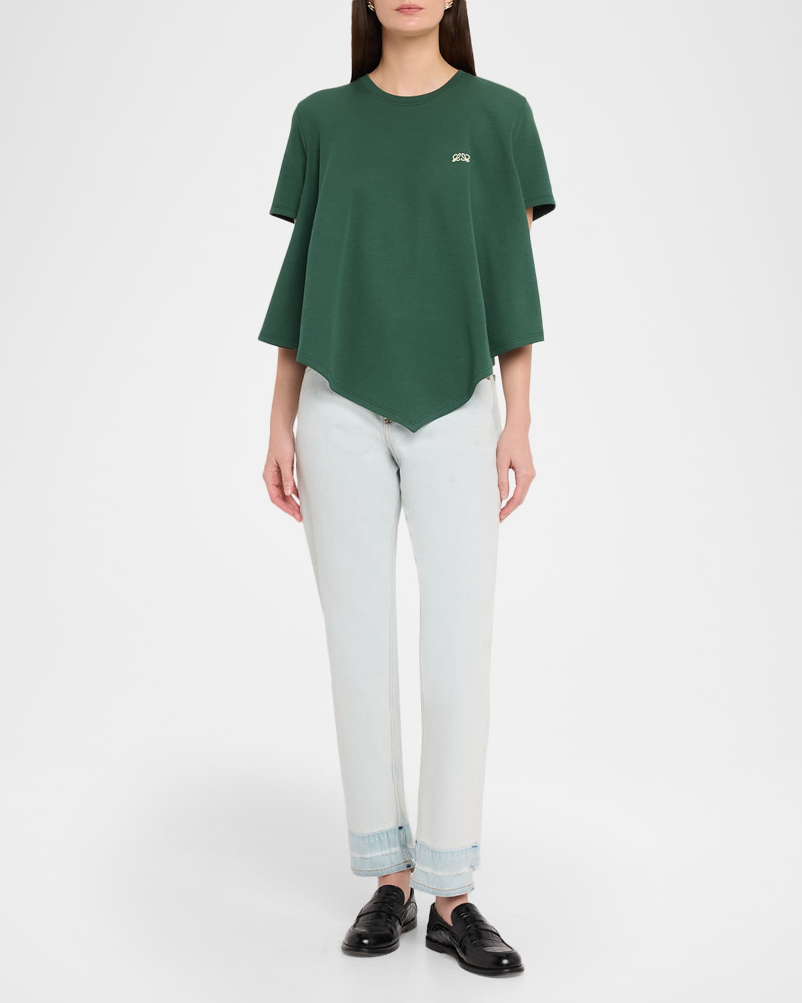 Loewe Short-Sleeve Cape T-Shirt | Neiman Marcus