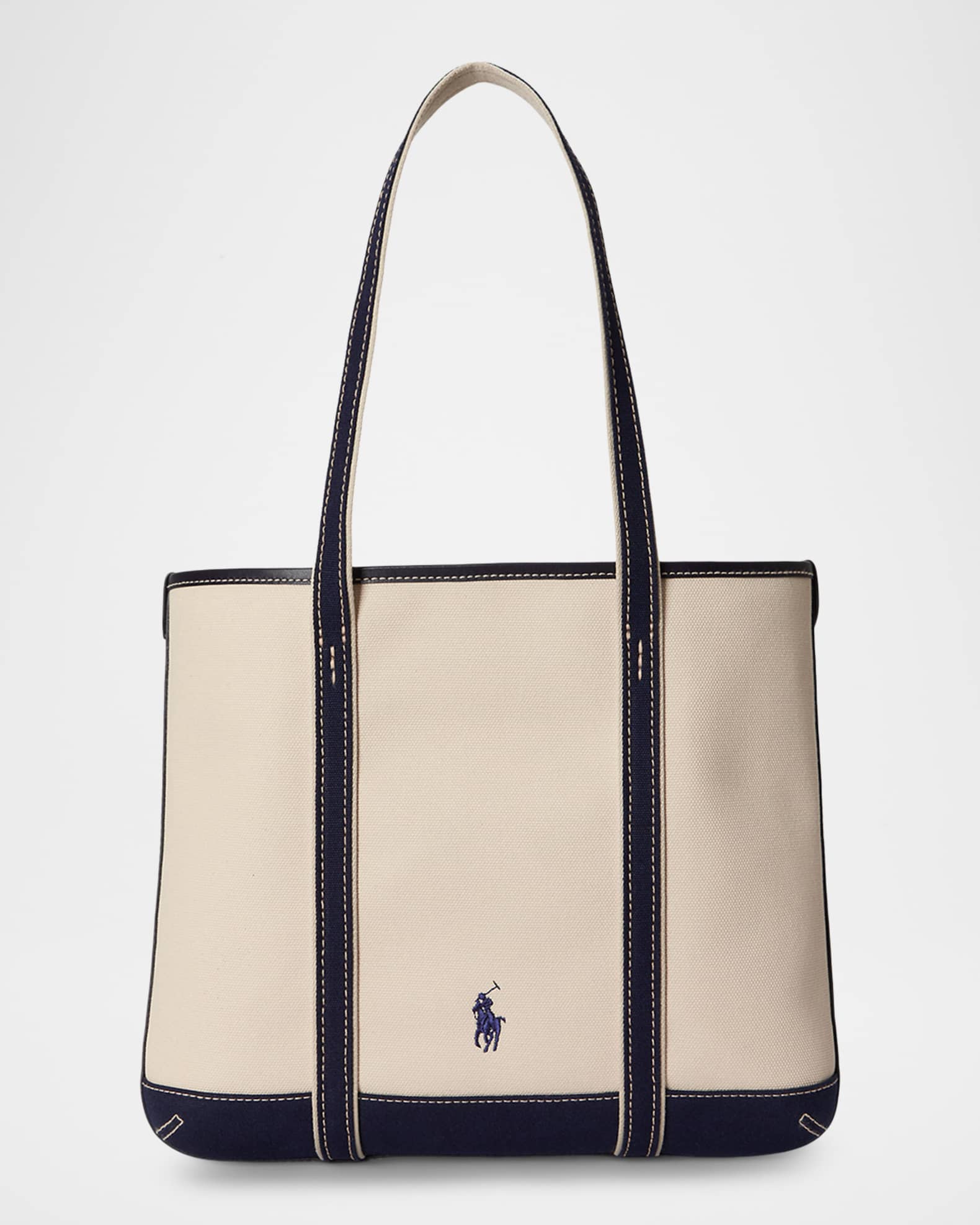 Polo Ralph Lauren Polo Bear Small Canvas Shopper Tote Bag | Neiman