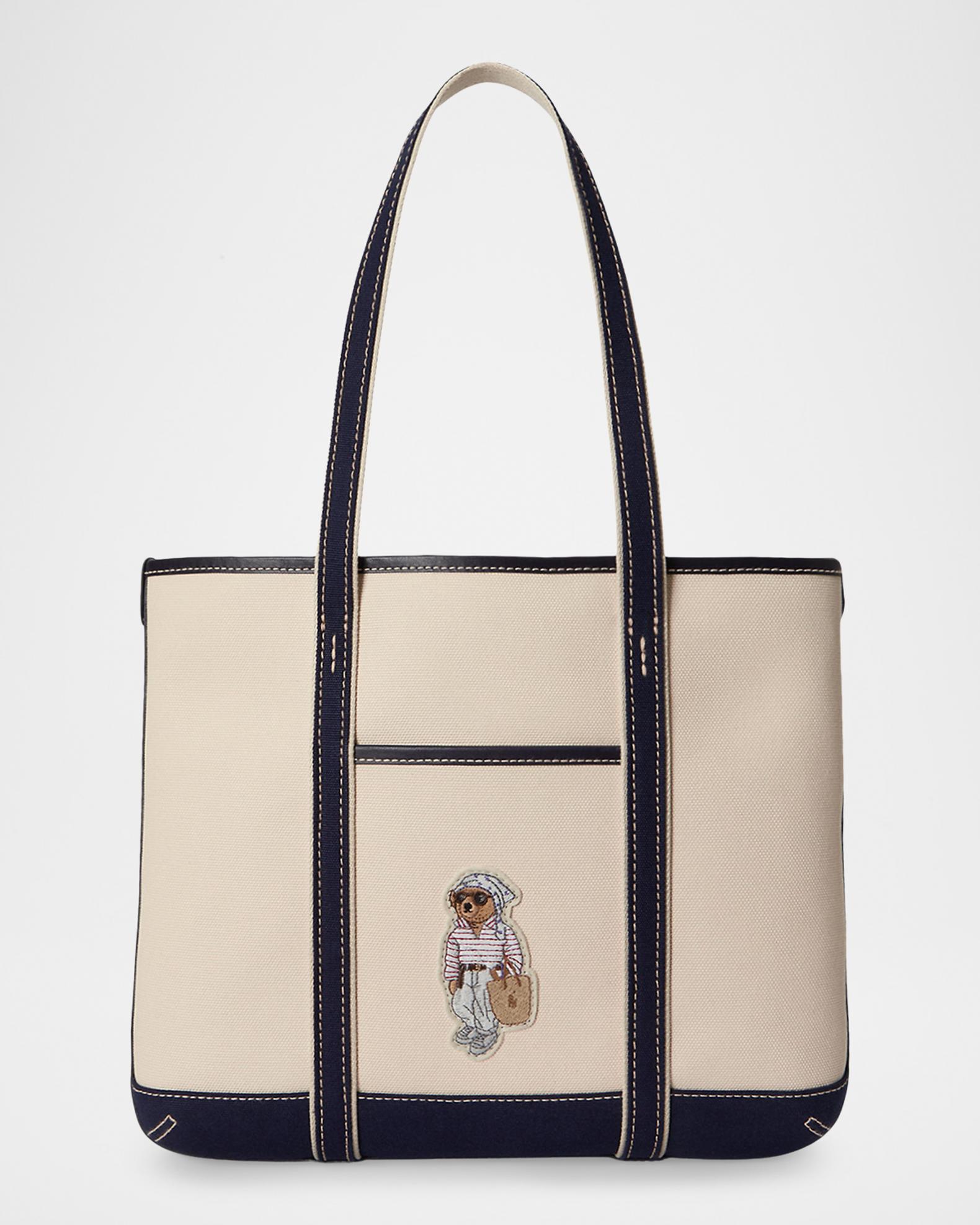 Polo Ralph Lauren Polo Bear Small Canvas Shopper Tote Bag | Neiman