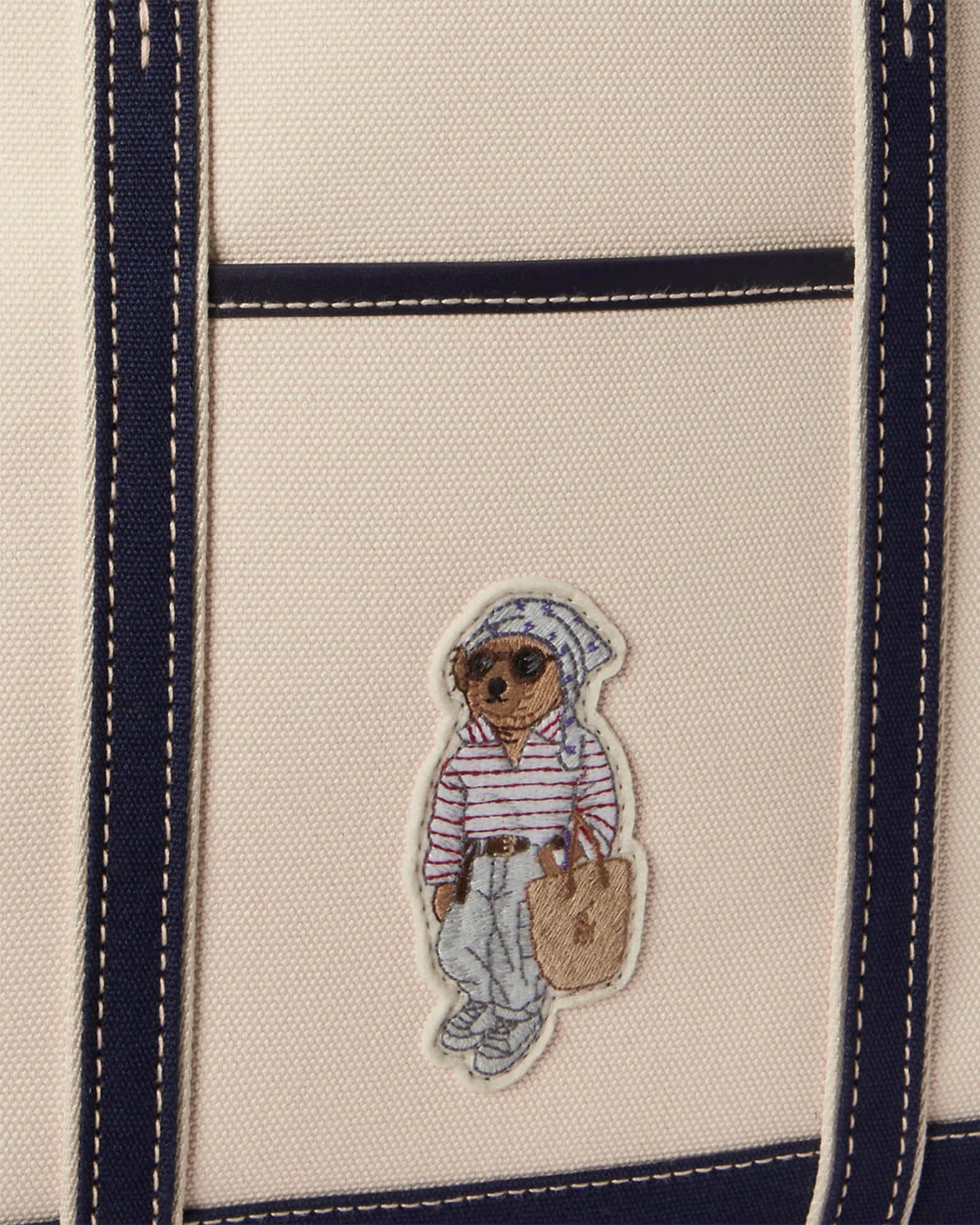 Polo Ralph Lauren Polo Bear Small Canvas Shopper Tote Bag | Neiman