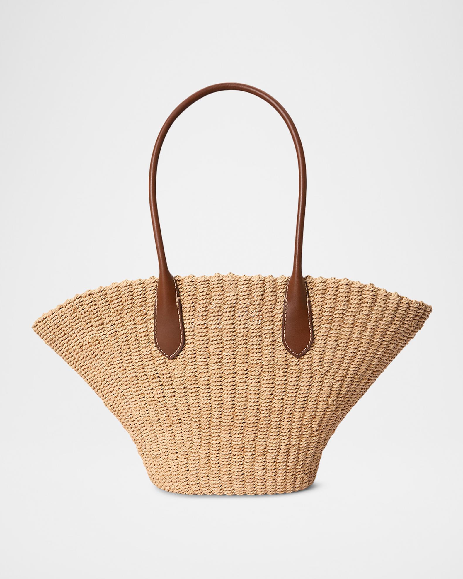 POLO RALPH LAUREN ラフィア ミニBellportバケットバッグ Polo Ralph Lauren Bellport Raffia Basket Tote Bag | Neiman Marcus