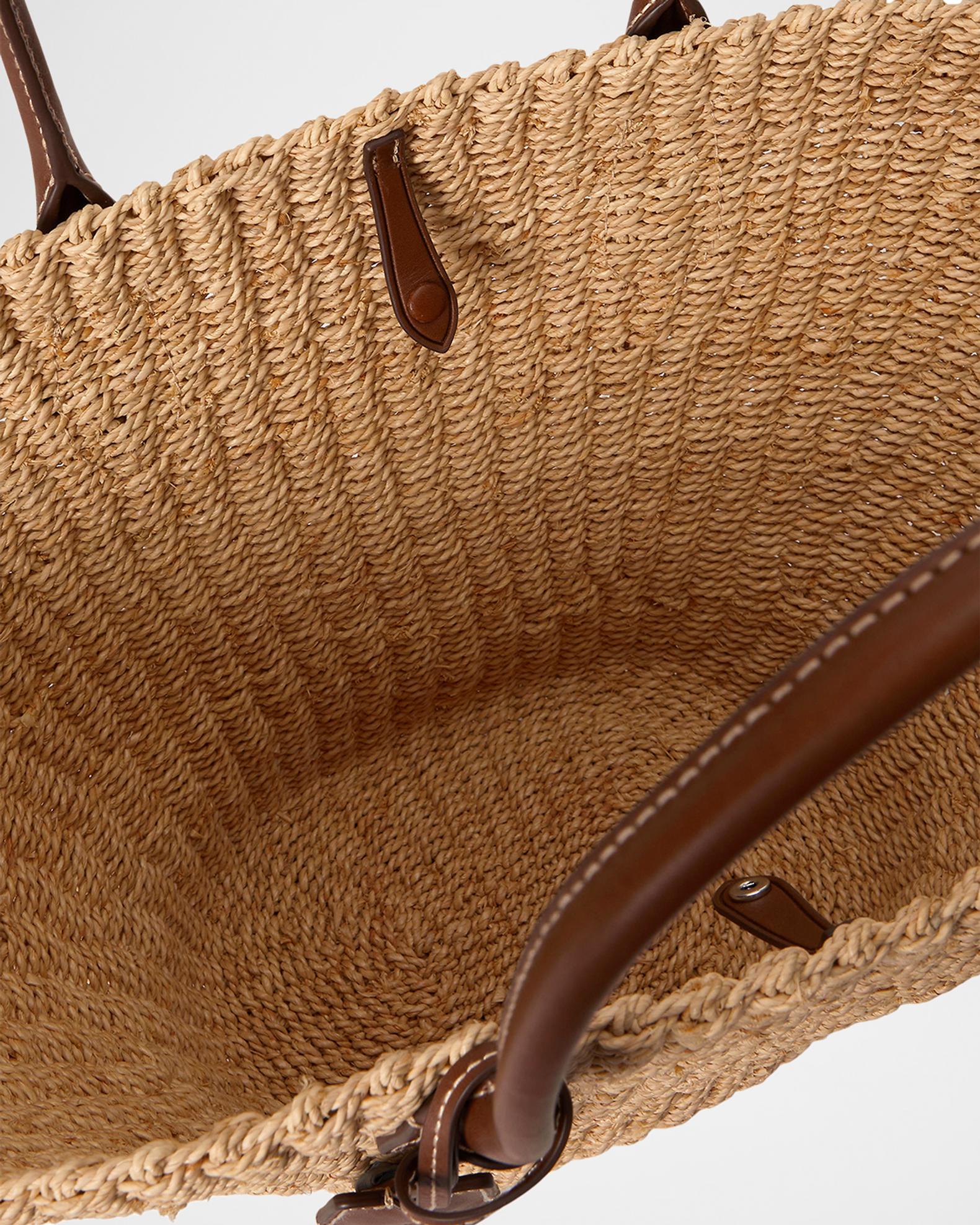 Polo Ralph Lauren Bellport Raffia Basket Tote Bag | Neiman Marcus