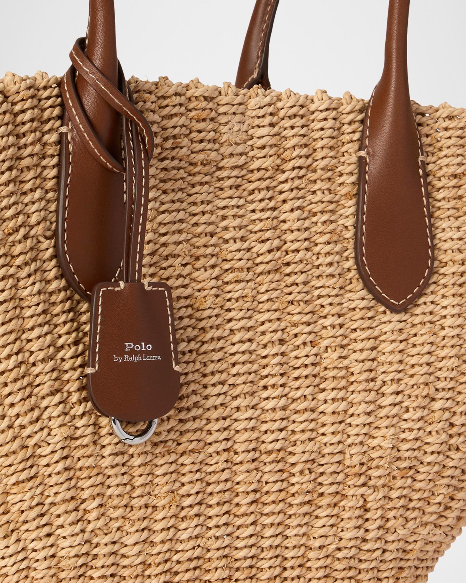 Polo Ralph Lauren Bellport Raffia Basket Tote Bag | Neiman Marcus
