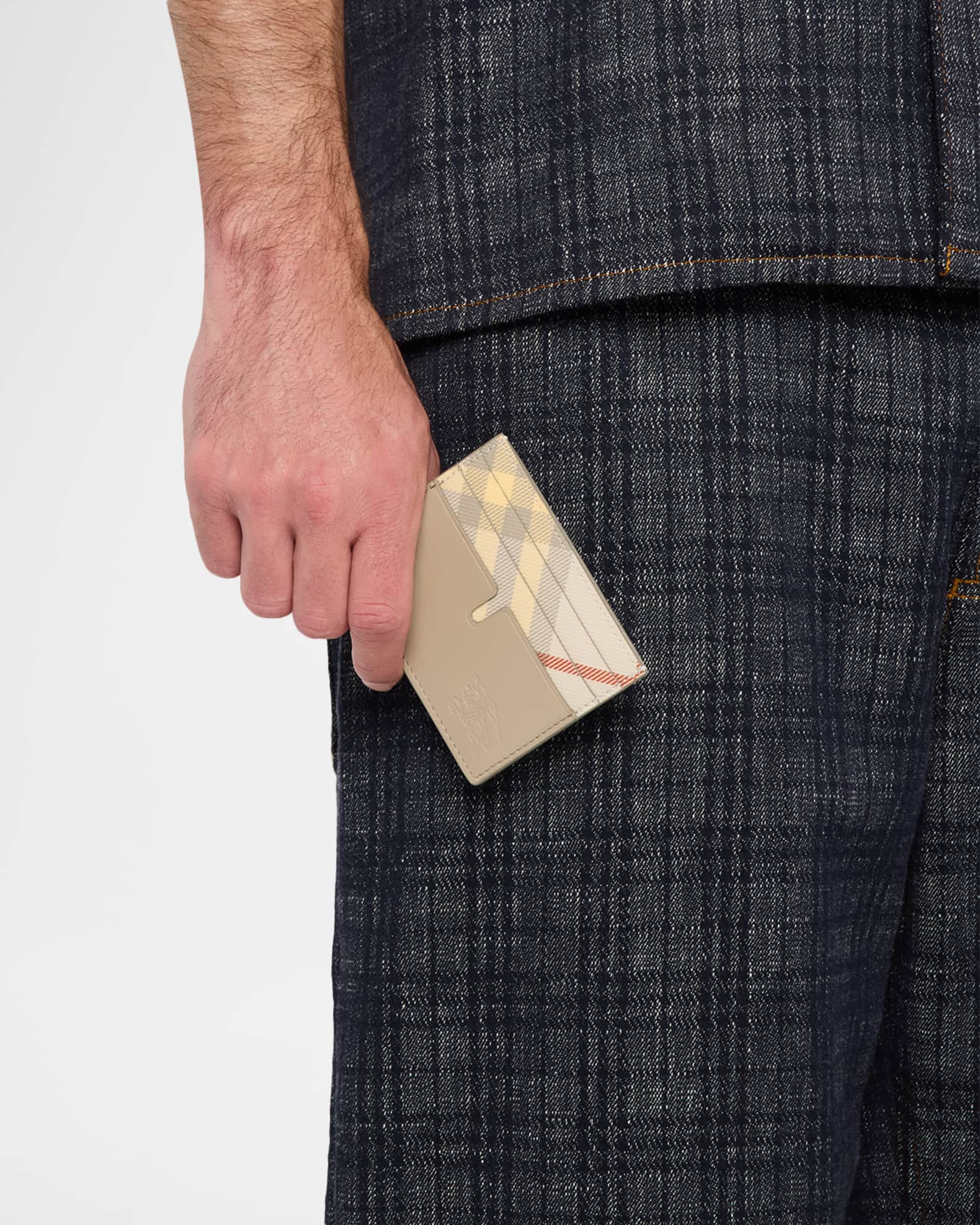 Burberry Men's Sandon Tall Pop Card Case | Neiman Marcus