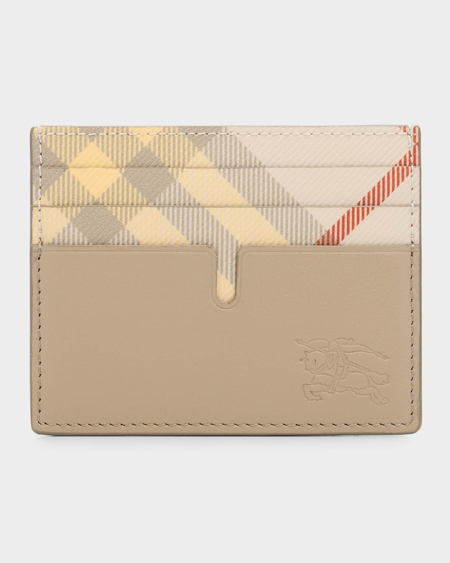 burberry cigarette case nova check brown leather multi pouch painted edges Leather patch with Equestrian Knight Design at front Embossed Burberry lettering at inner Comes with a dust bag Burberry Bloomsbury Folding Card Case​