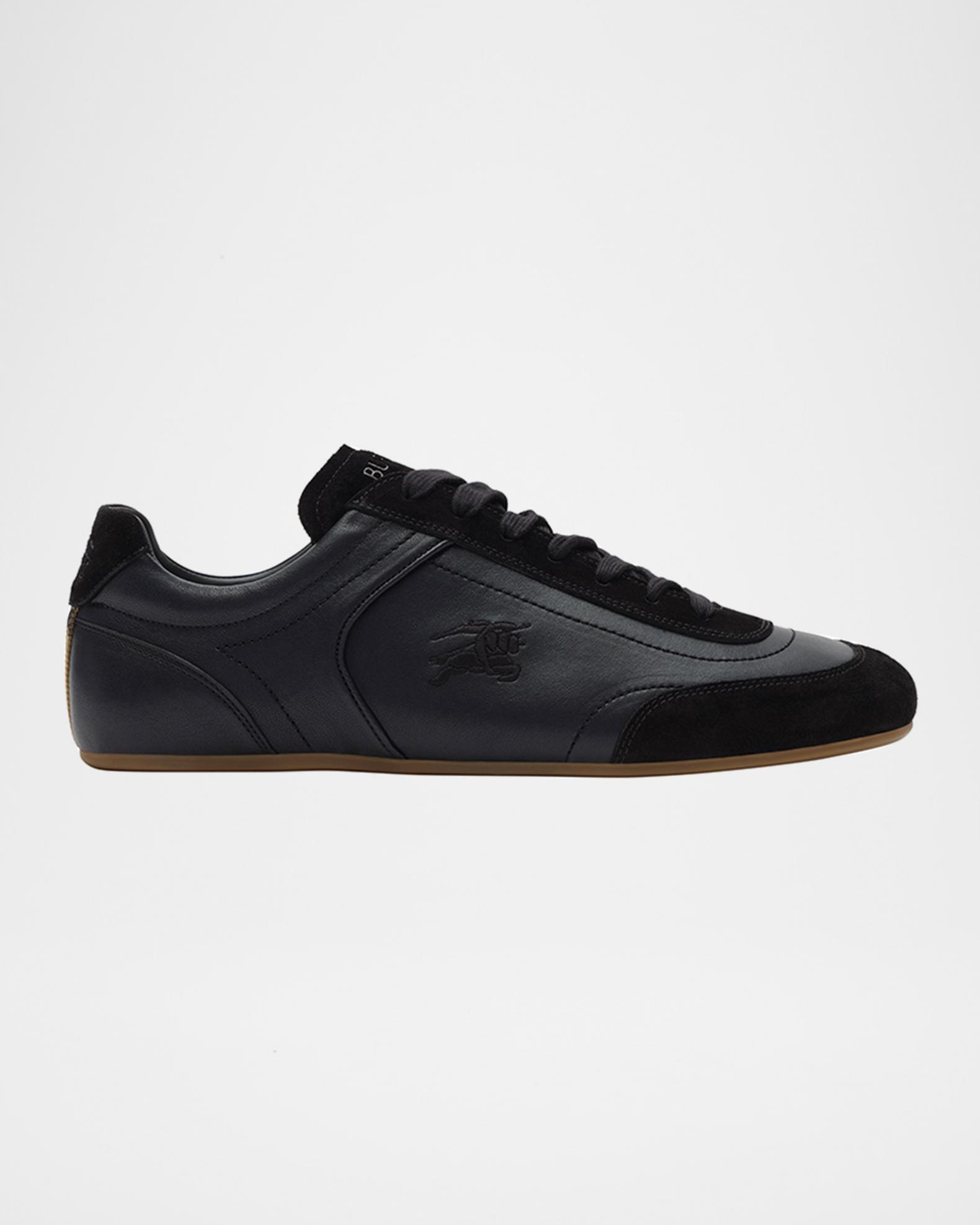 Burberry Men's Leather and Suede Knight Runner Sneakers | Neiman