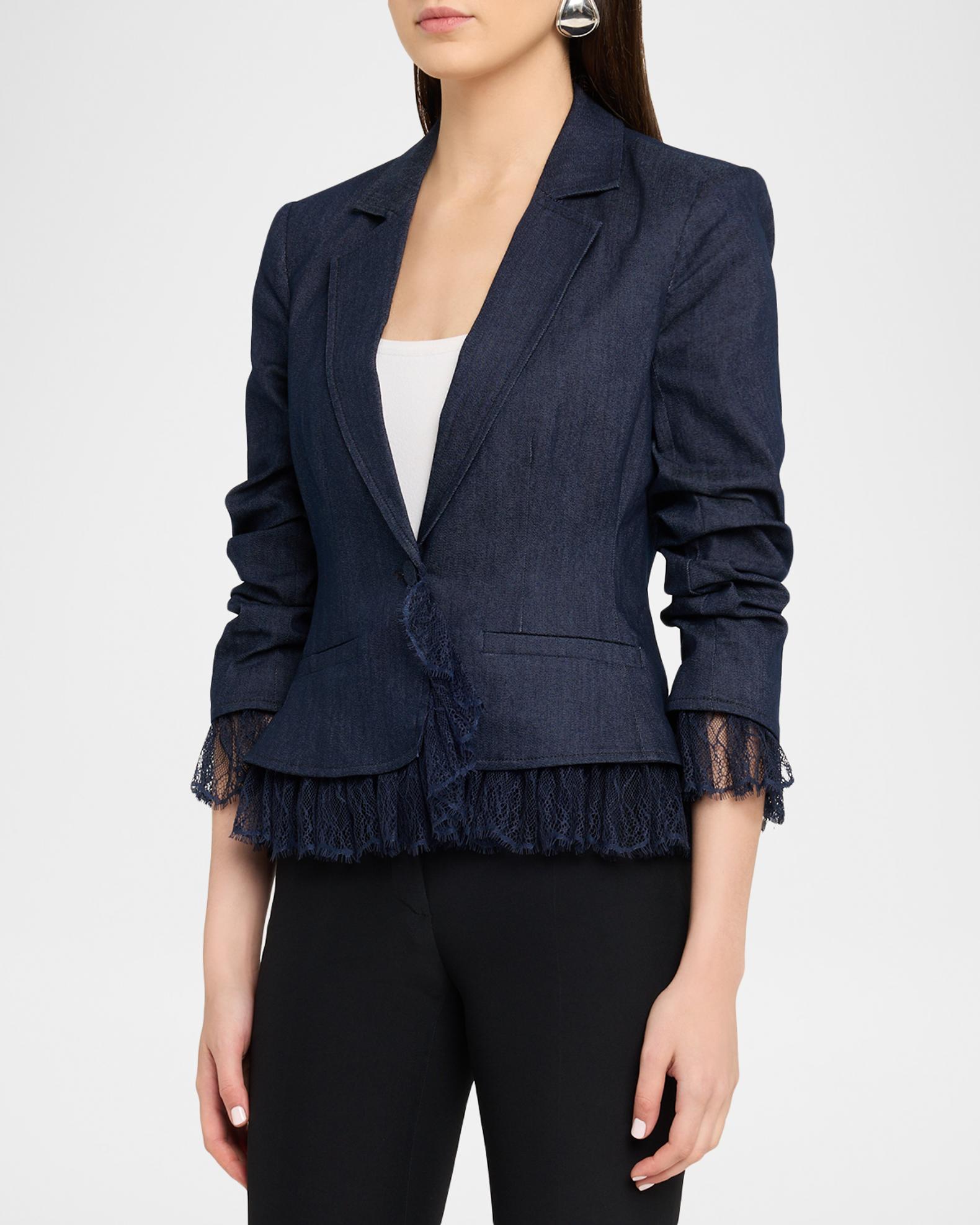 Cinq à Sept Roxie Le Petit Denim Blazer | Neiman Marcus