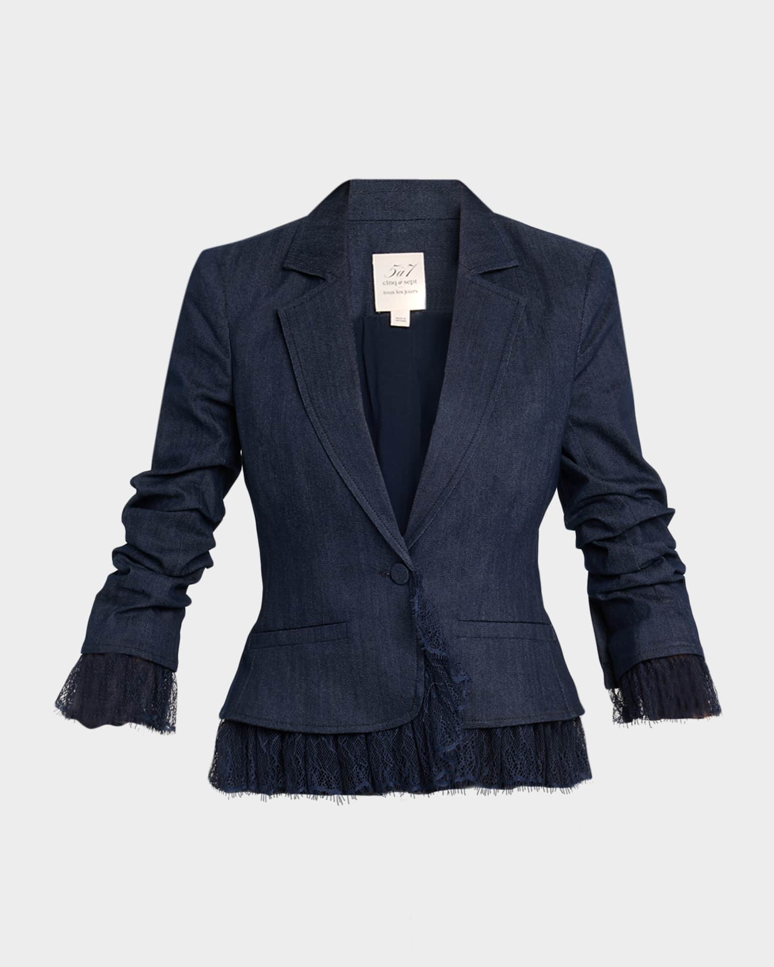 Cinq a Sept Roxie Le Petit Denim Blazer | Neiman Marcus