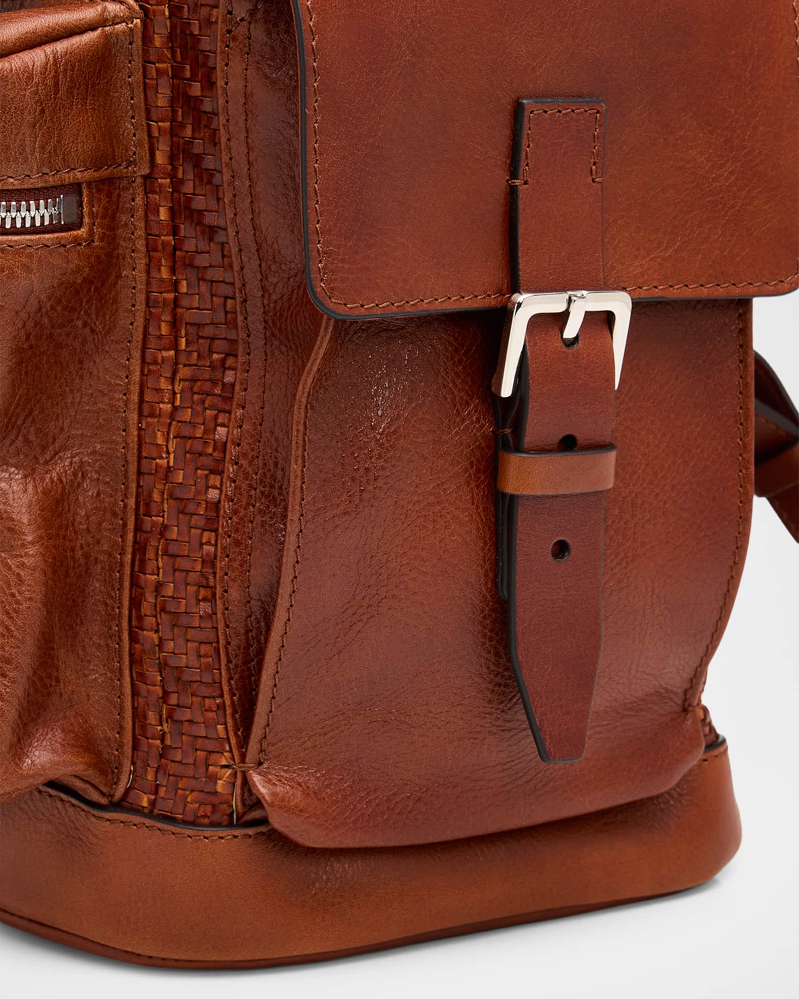 Brunello Cucinelli Men's Leather City Backpack | Neiman Marcus