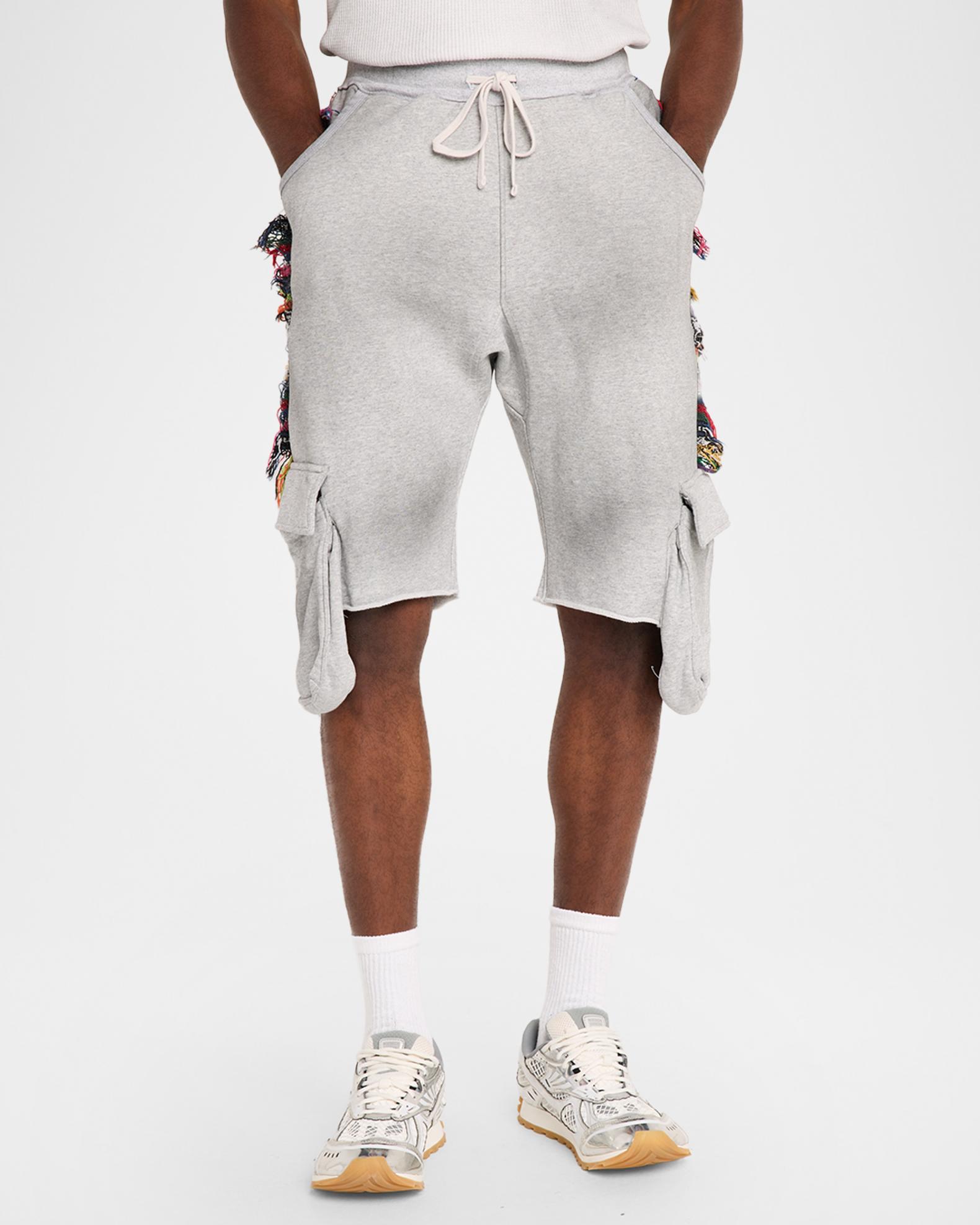 Alchemist Men's Victory Cotton Fringe-Trim Drawstring Cargo Shorts