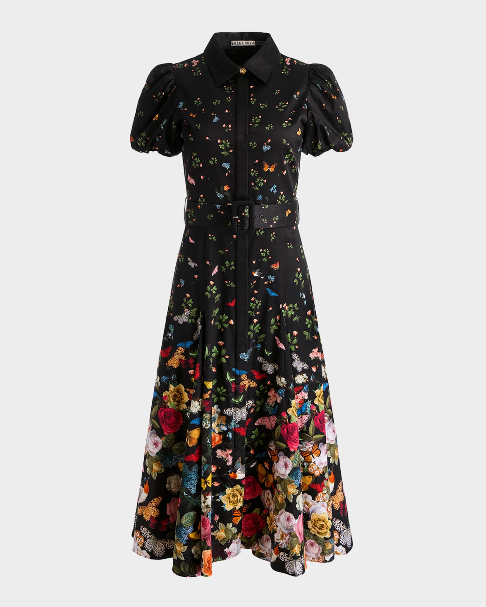 knee length dresses for ladies Alice + Olivia Harmony Dress in Mineral Blue main image 0