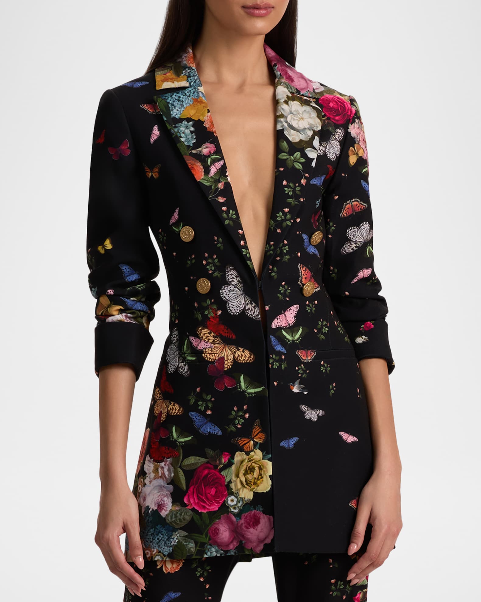 ALICE + OLIVIA Mya Longline Blazer | Neiman Marcus