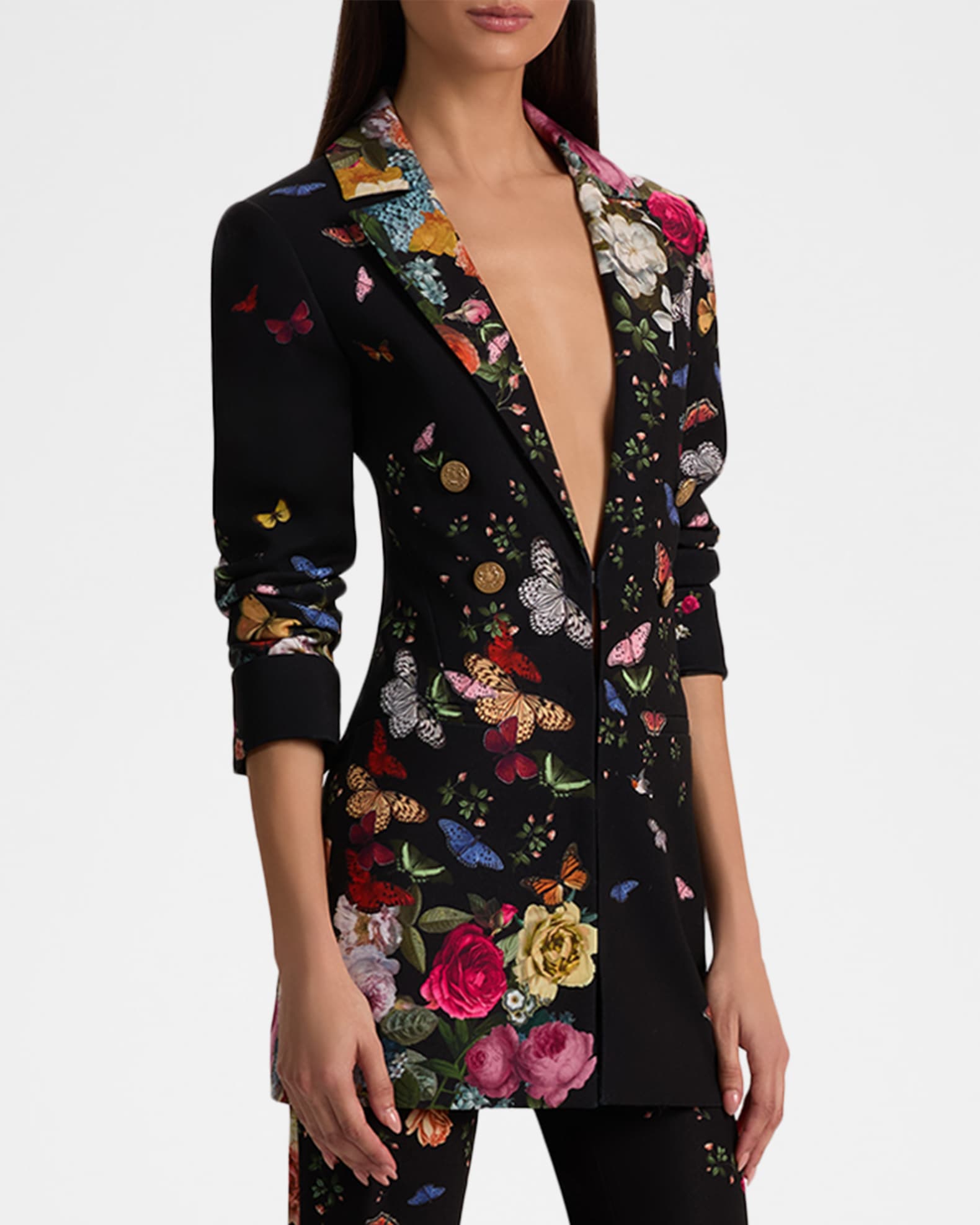 ALICE + OLIVIA Mya Longline Blazer | Neiman Marcus