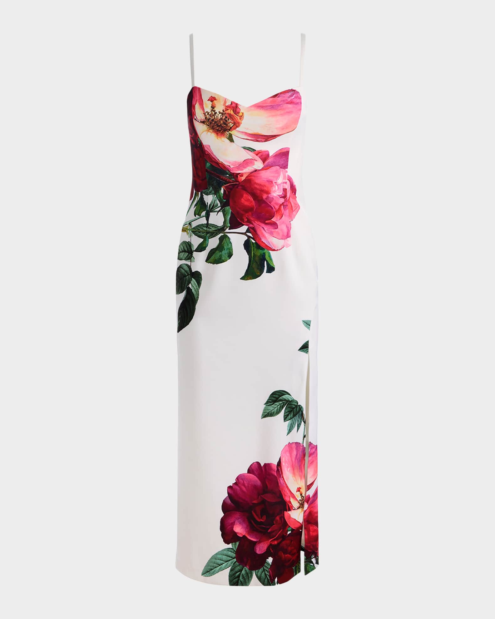 ALICE + OLIVIA Nina Sweetheart Midi Dress | Neiman Marcus