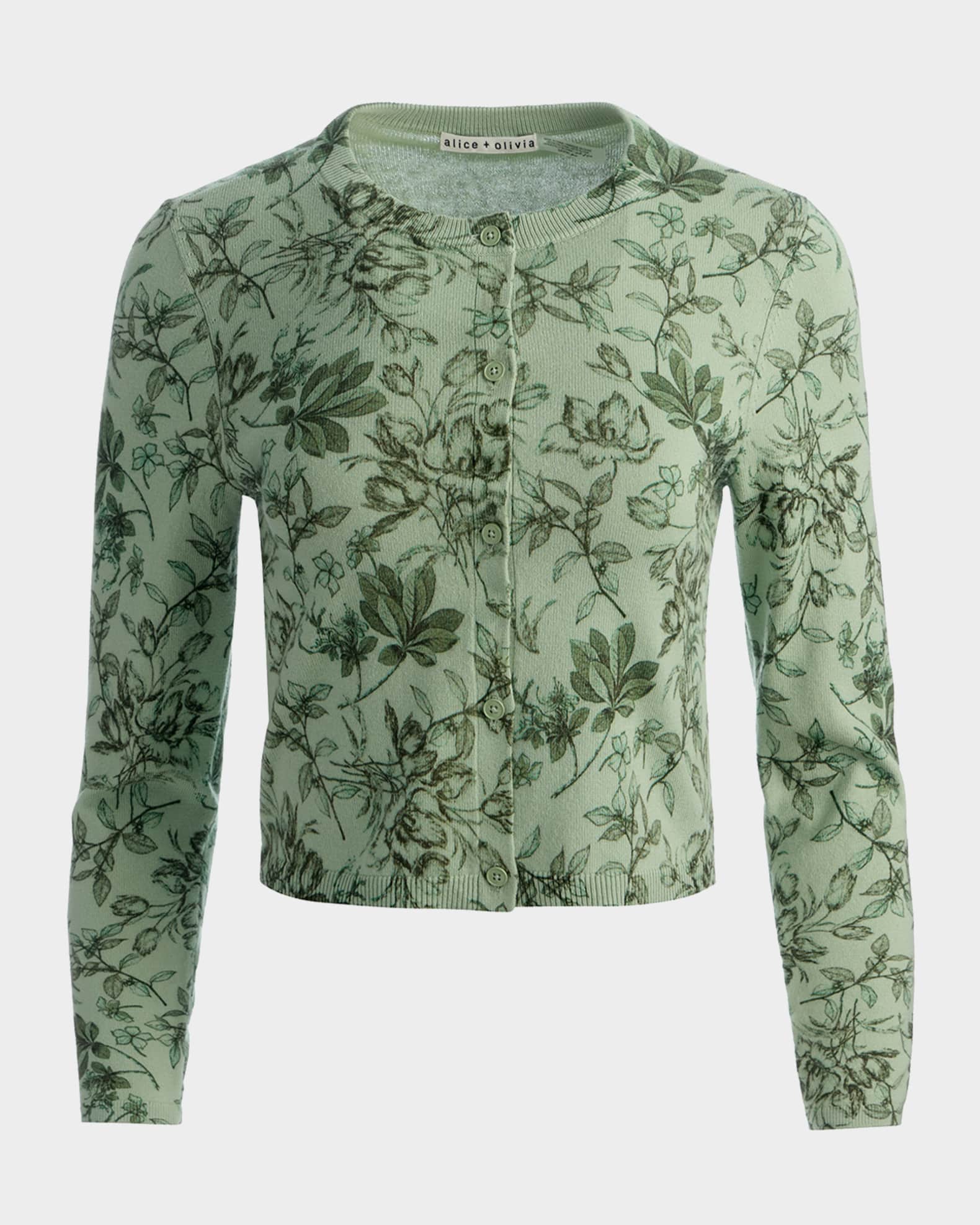 ALICE + OLIVIA Carson Printed Cardigan | Neiman Marcus