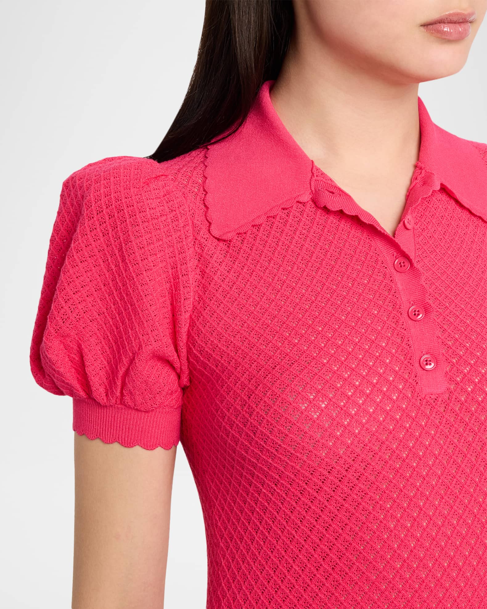 トップス SOOR PLOOM Ramona blouse104cm 4y ALICE + OLIVIA Ramona Pointelle Knit Polo | Neiman Marcus
