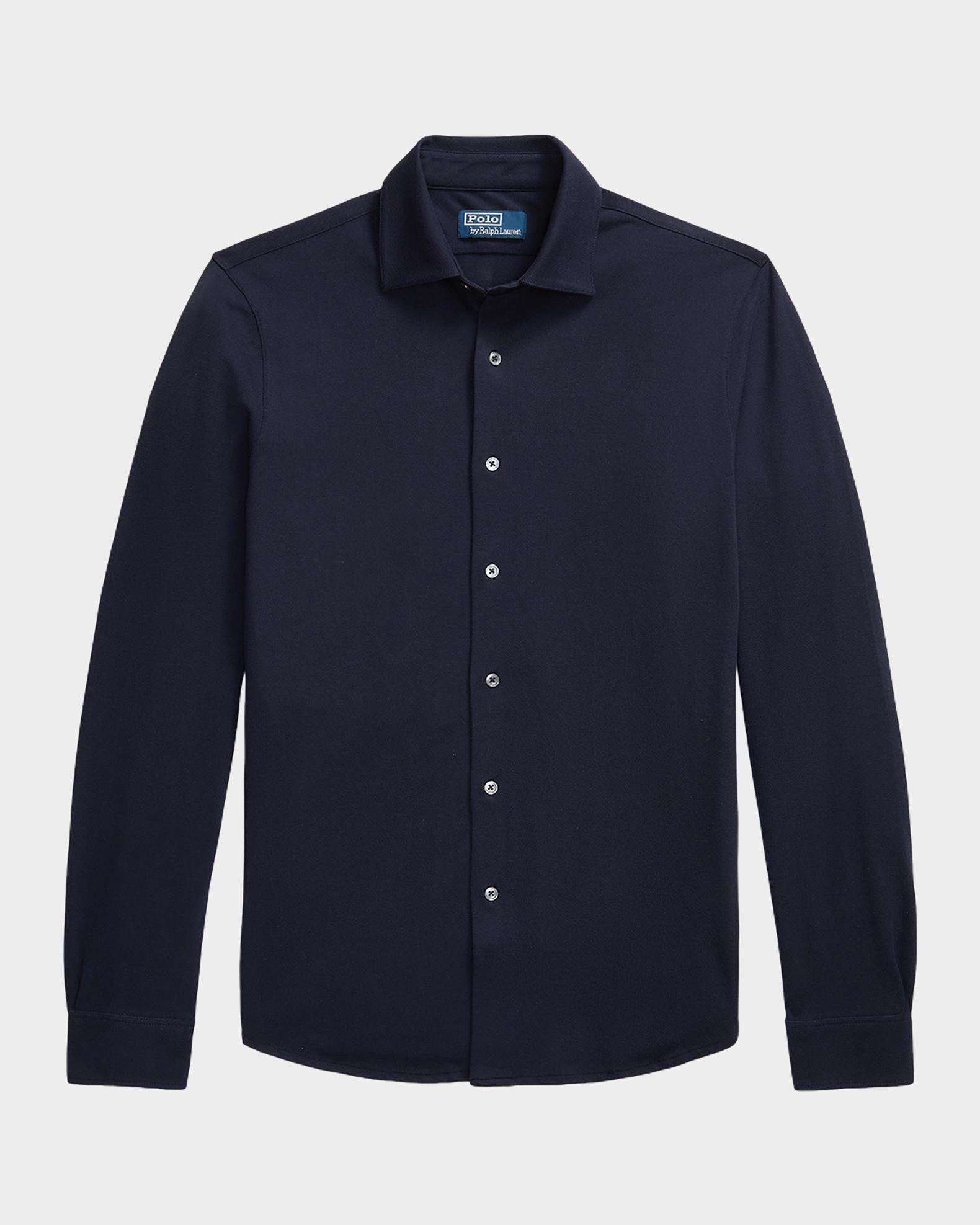 Polo Ralph Lauren Men's Lux Micro Piqué-Knit Cotton Shirt - Rl Navy