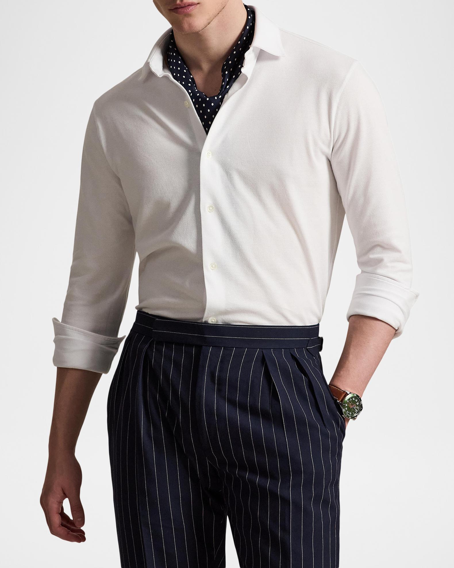 Polo Ralph Lauren Lux Micro Piqué-Knit Cotton Shirt