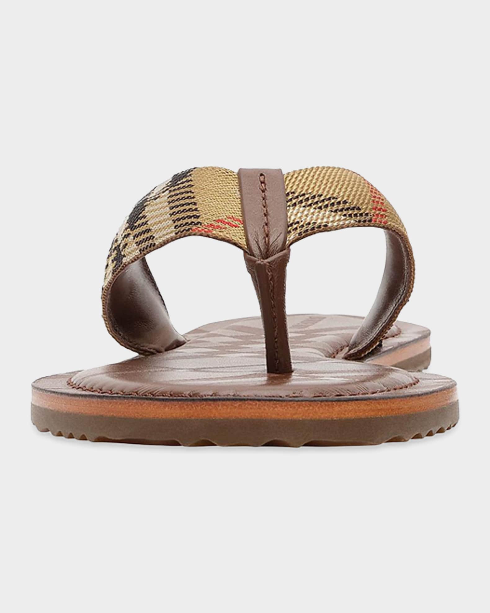 Burberry Pavillon Signature Check Sandals | Neiman Marcus