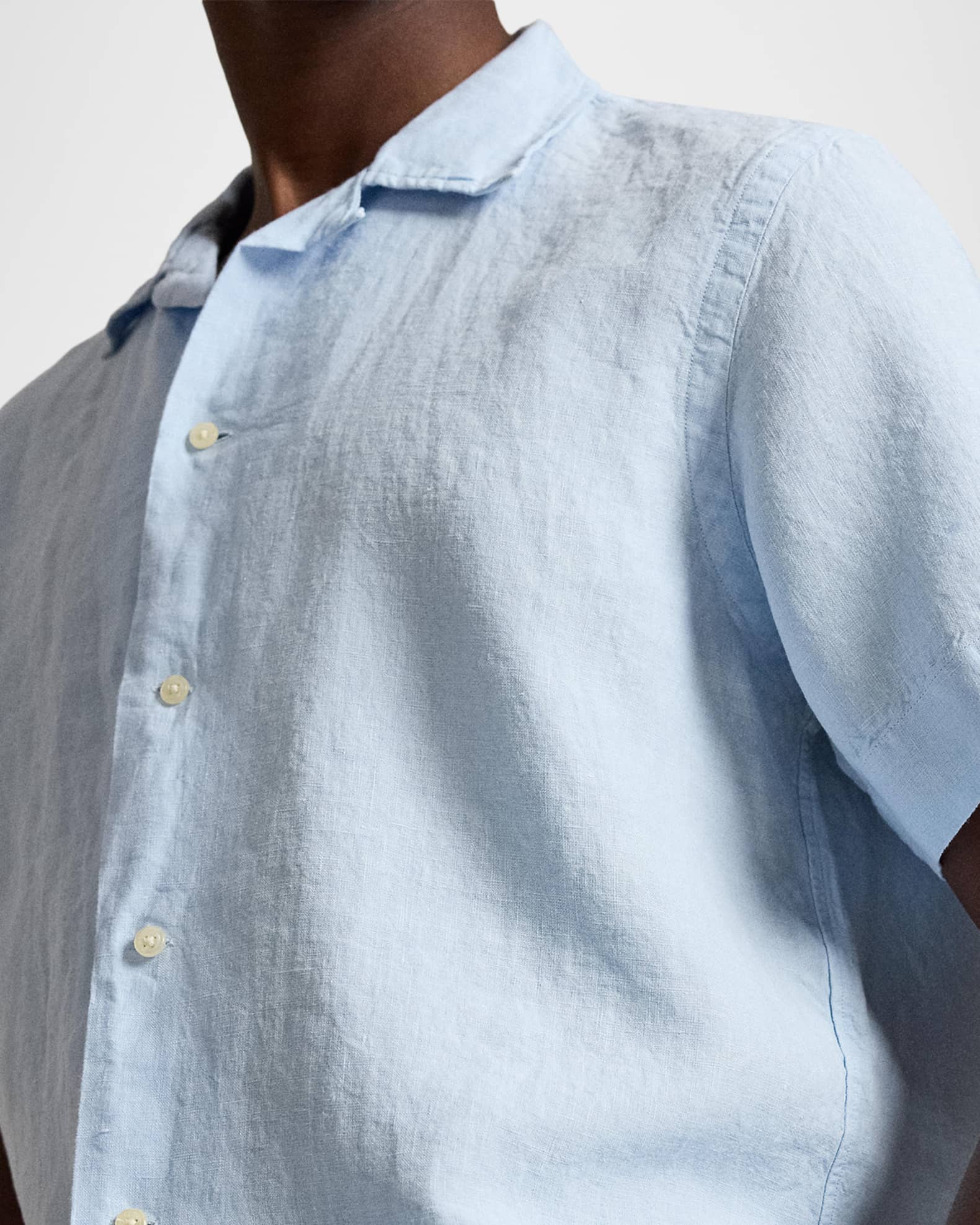 Polo Ralph Lauren Men's Classic-Fit Linen Camp Shirt | Neiman Marcus
