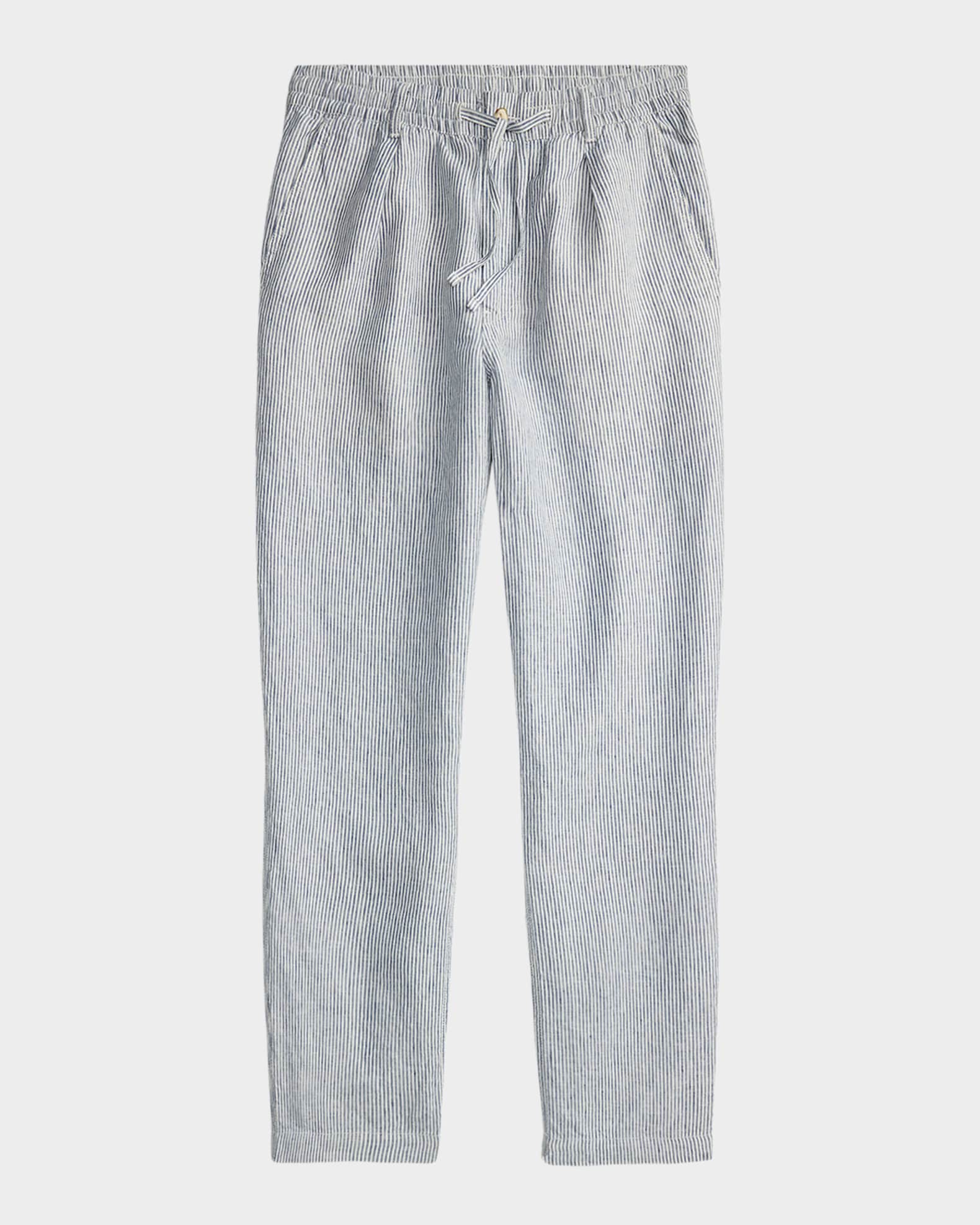 Polo Ralph Lauren Men's Lateef Striped Linen Slim-Fit Drawstring Trousers |  Neiman Marcus
