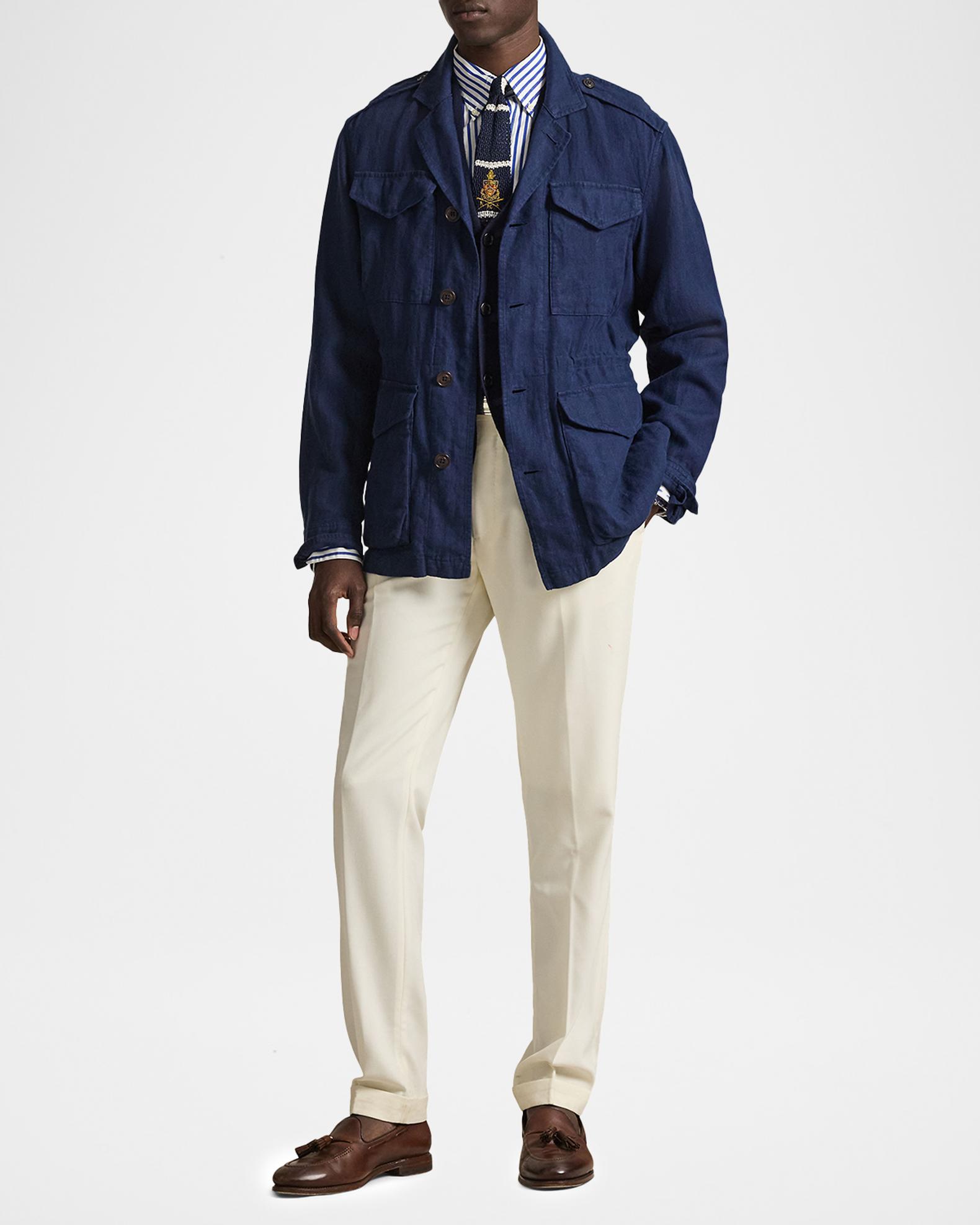 Polo Ralph Lauren Men's Baystones Linen Herringbone Field Jacket