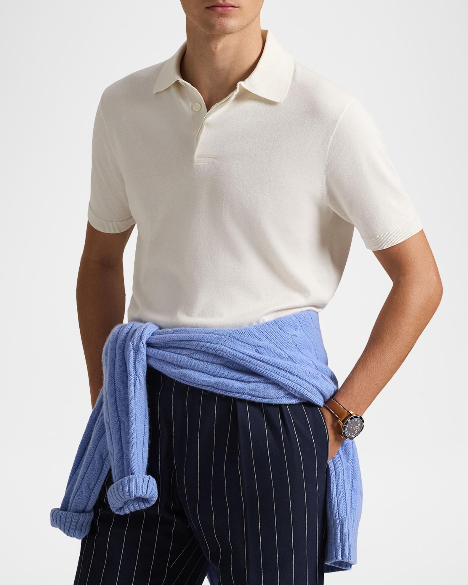 Polo Ralph Lauren Men's Cotton Short-Sleeve Polo Sweater | Neiman