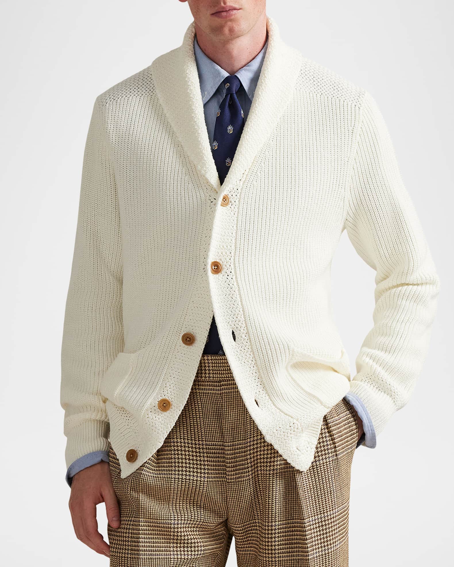 ケ*チ様 デッドストック POLO Ralph Lauren シルク100% ニ Polo Ralph Lauren Men's Cotton Shawl-Collar Knit Cardigan | Neiman