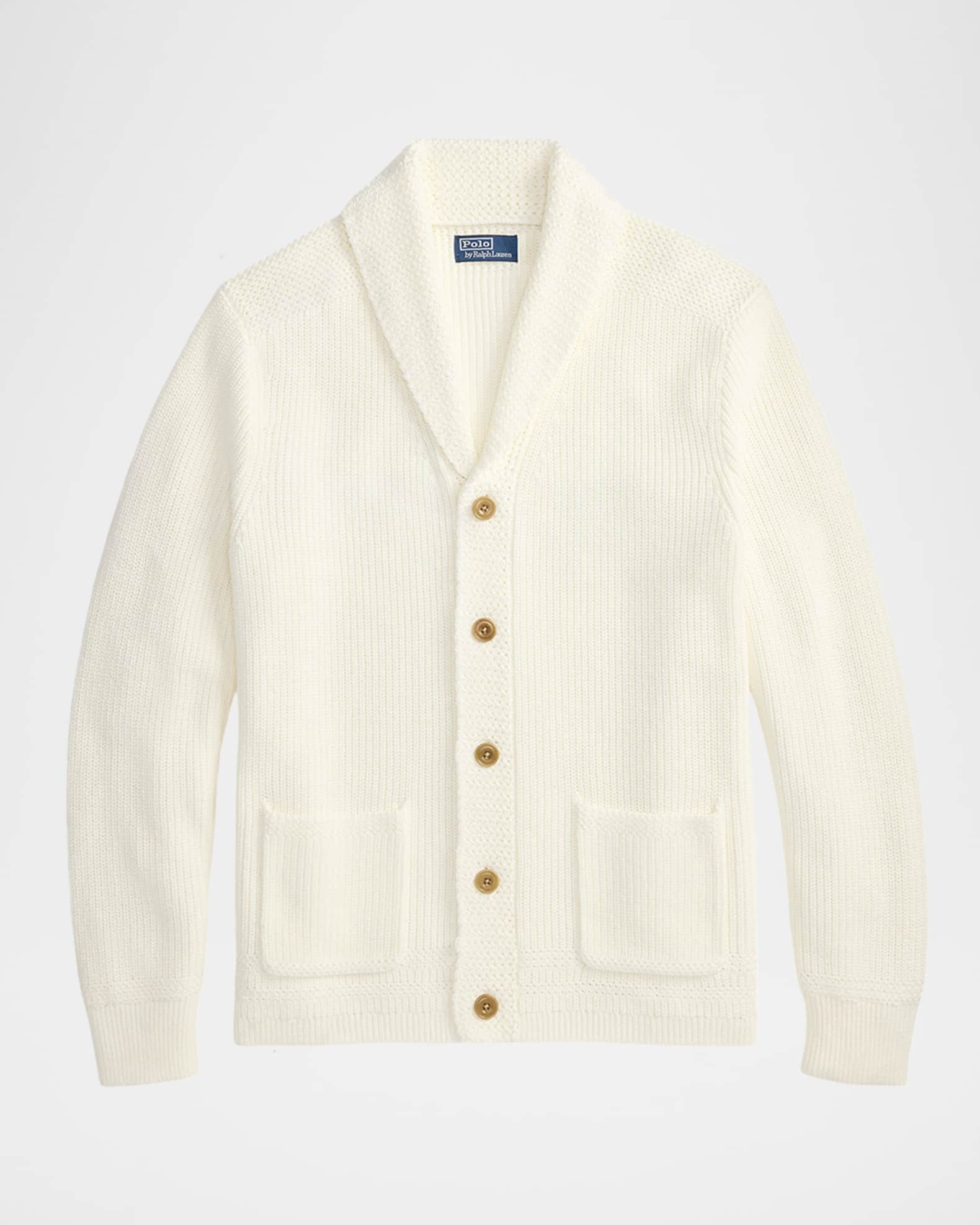 Polo Ralph Lauren Men's Cotton Shawl-Collar Knit Cardigan | Neiman
