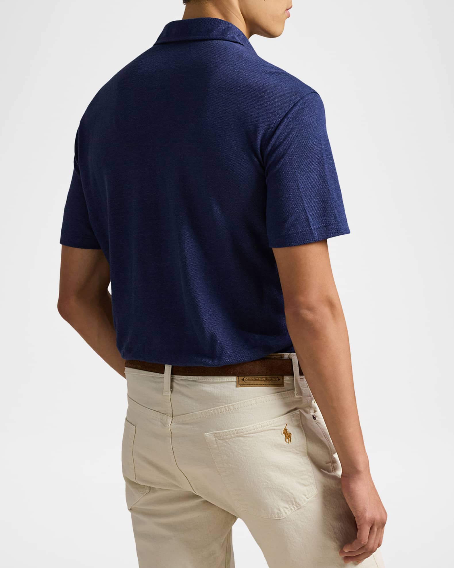Polo Ralph Lauren Men's Linen Pique Knit Polo Shirt | Neiman Marcus