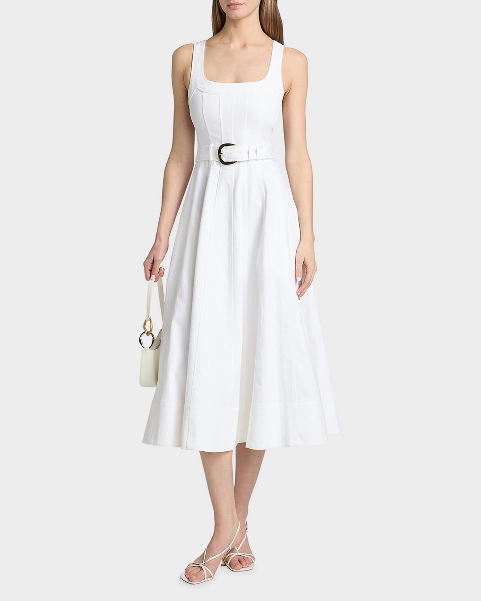 Cinq  Sept White Denim Cambree Dress | White | Size 4 | Shopbop
